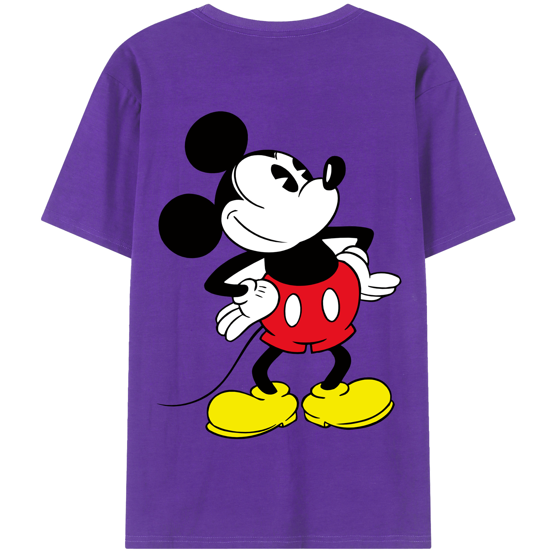 （画像用） ミッキーマウス Mickey Mouse 綿100％半袖Tシャツ（背面プリント）
