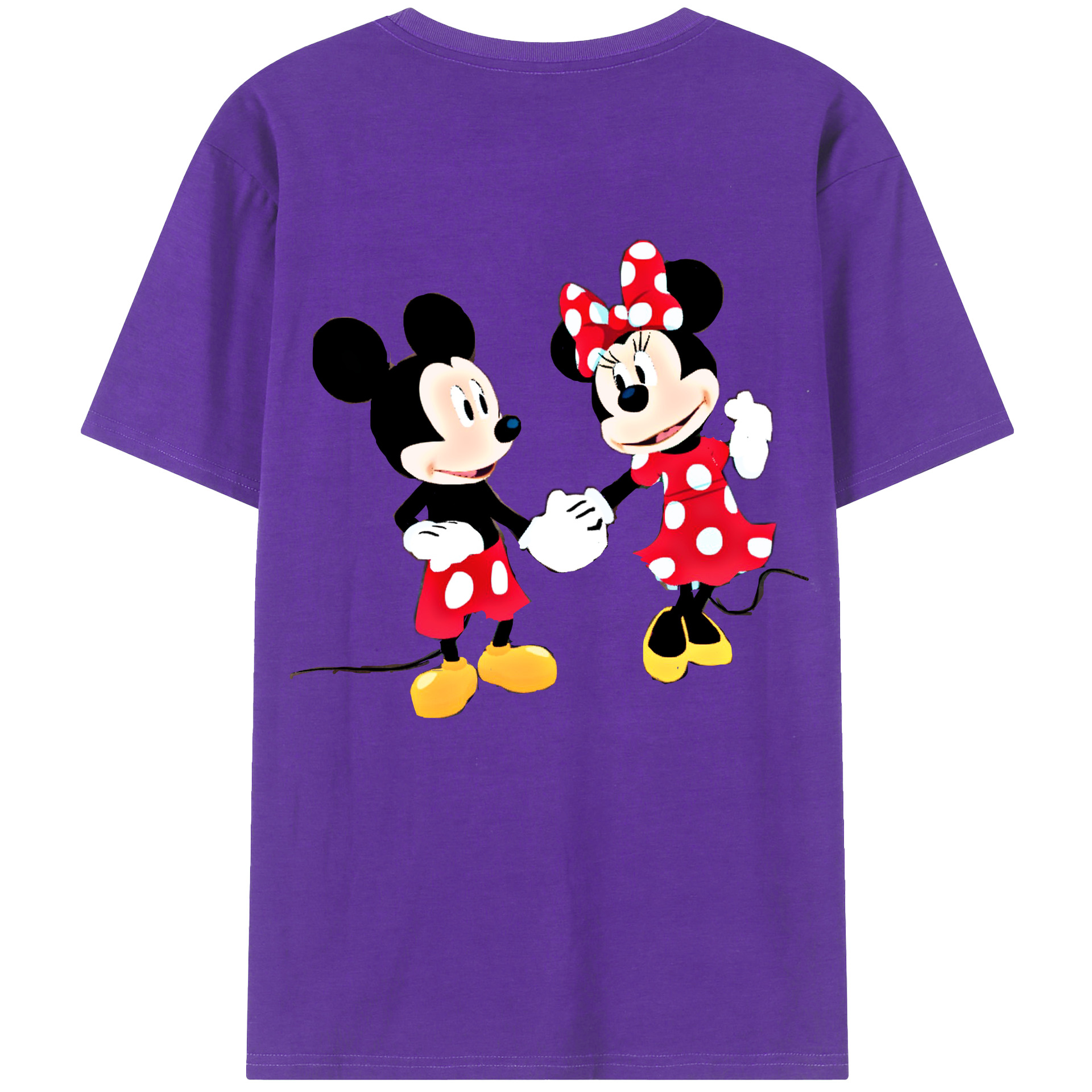 （画像用） ミッキーマウス Mickey Mouse 綿100％半袖Tシャツ（背面プリント）