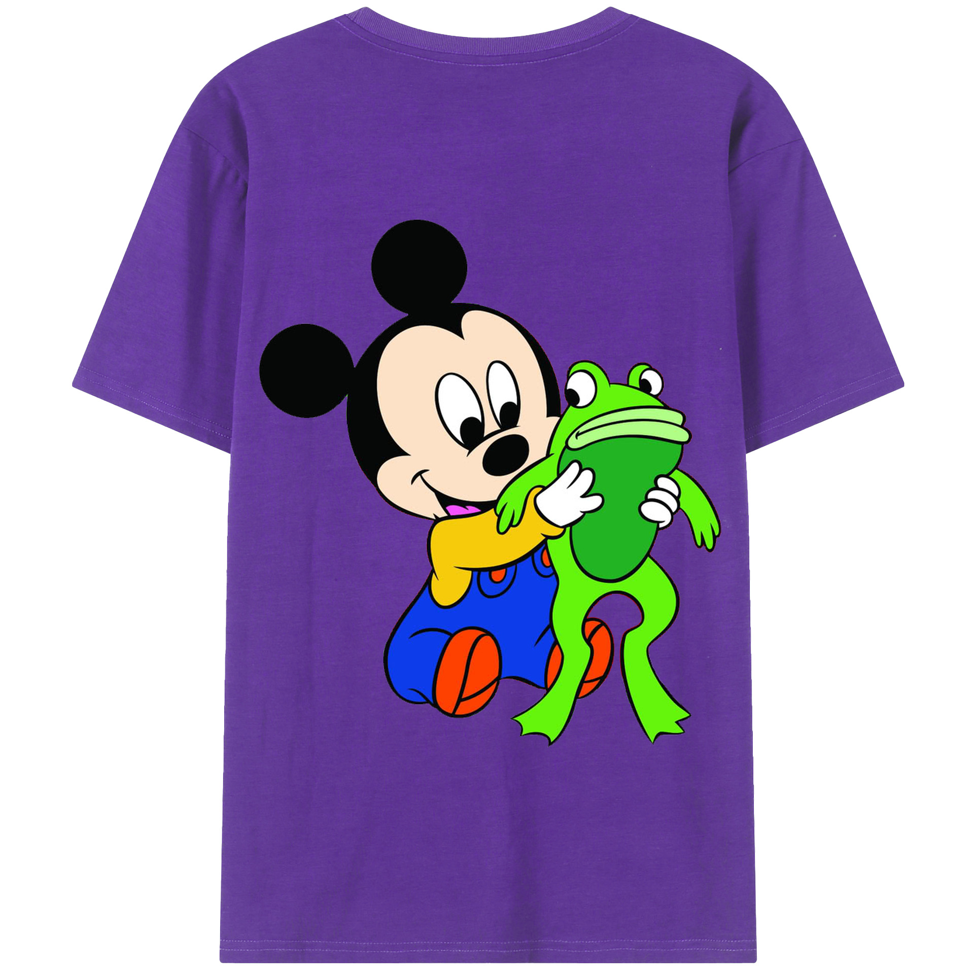 （画像用） ミッキーマウス Mickey Mouse 綿100％半袖Tシャツ（背面プリント）