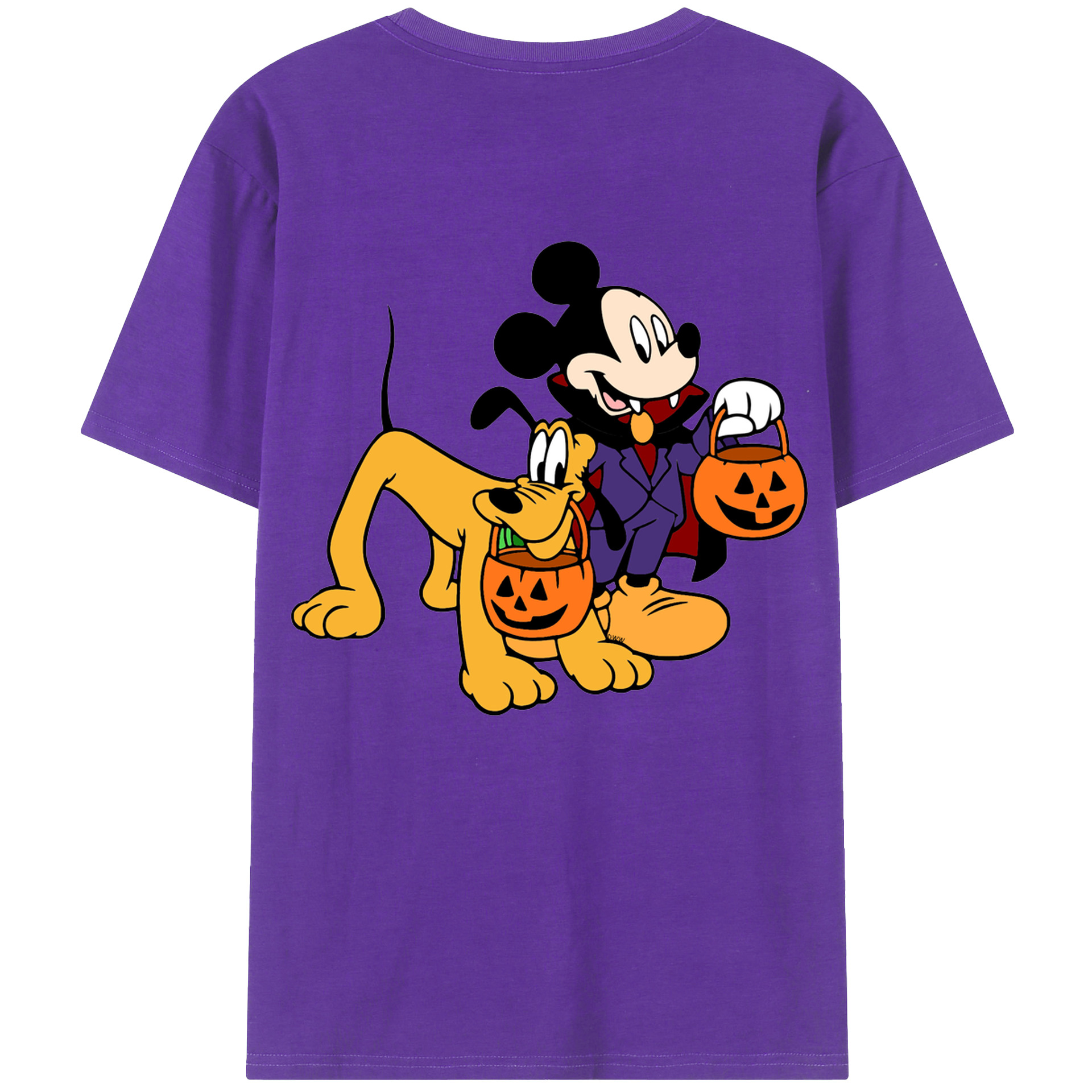 （画像用） ミッキーマウス Mickey Mouse 綿100％半袖Tシャツ（背面プリント）