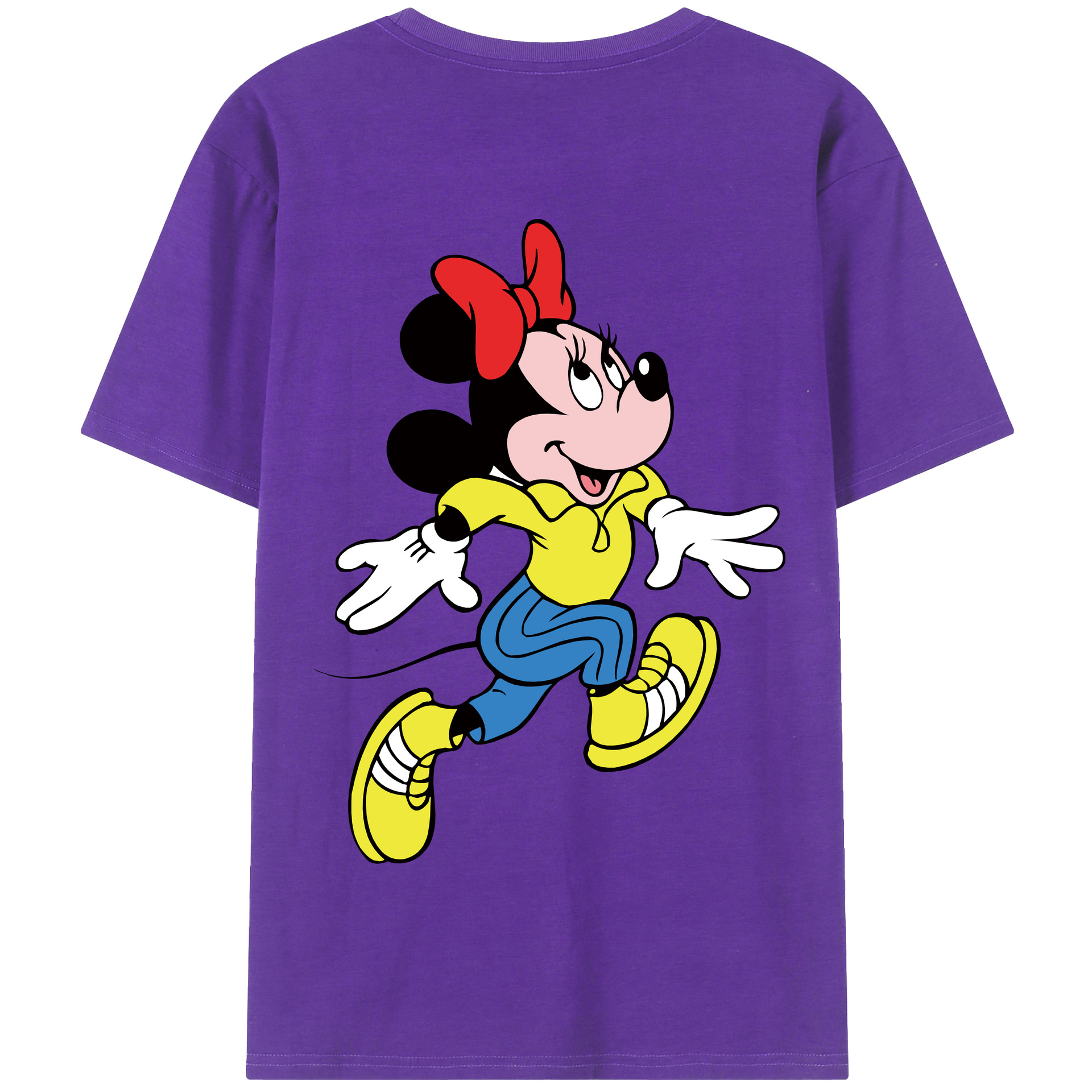 （画像用） ミッキーマウス Mickey Mouse 綿100％半袖Tシャツ（背面プリント）