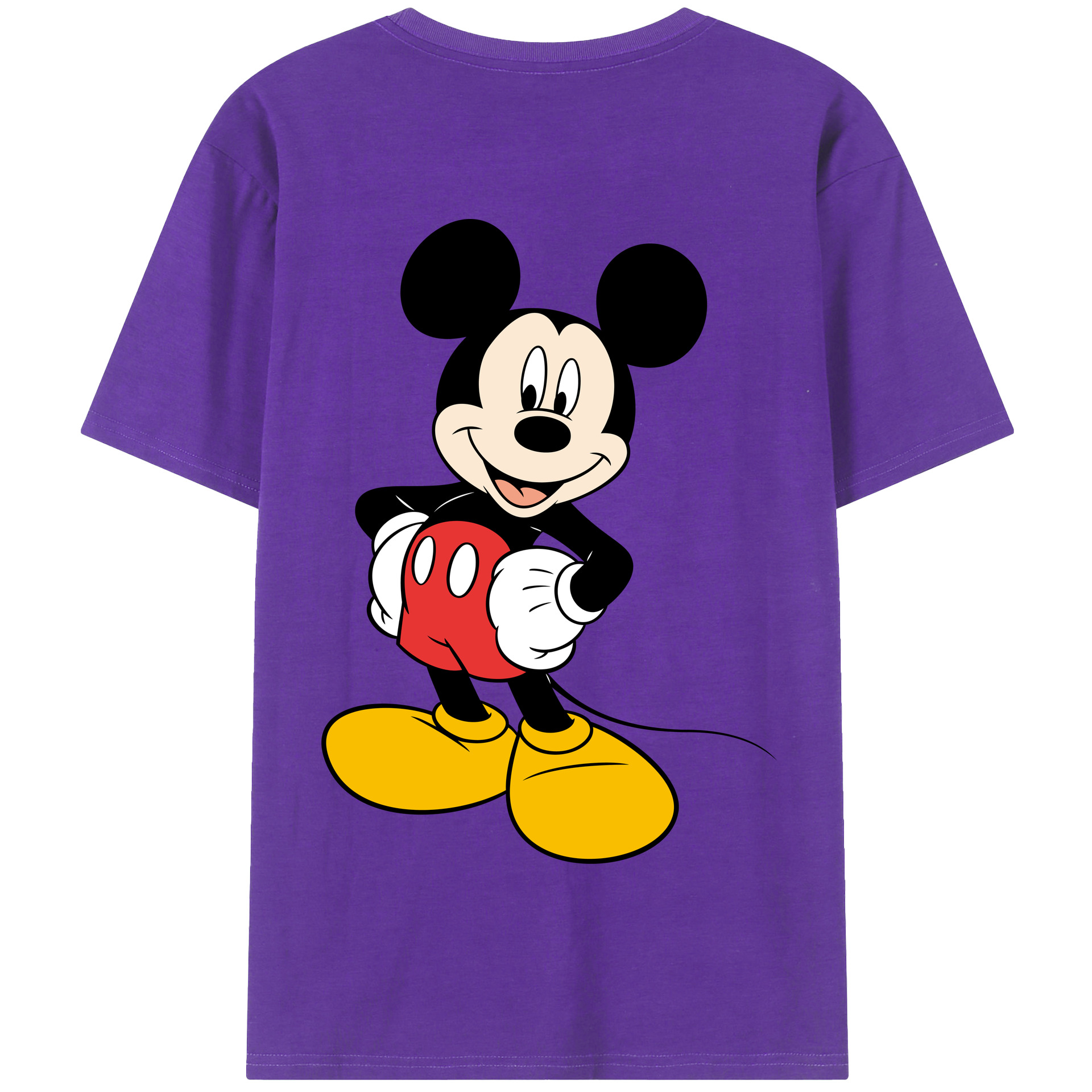 （画像用） ミッキーマウス Mickey Mouse 綿100％半袖Tシャツ（背面プリント）