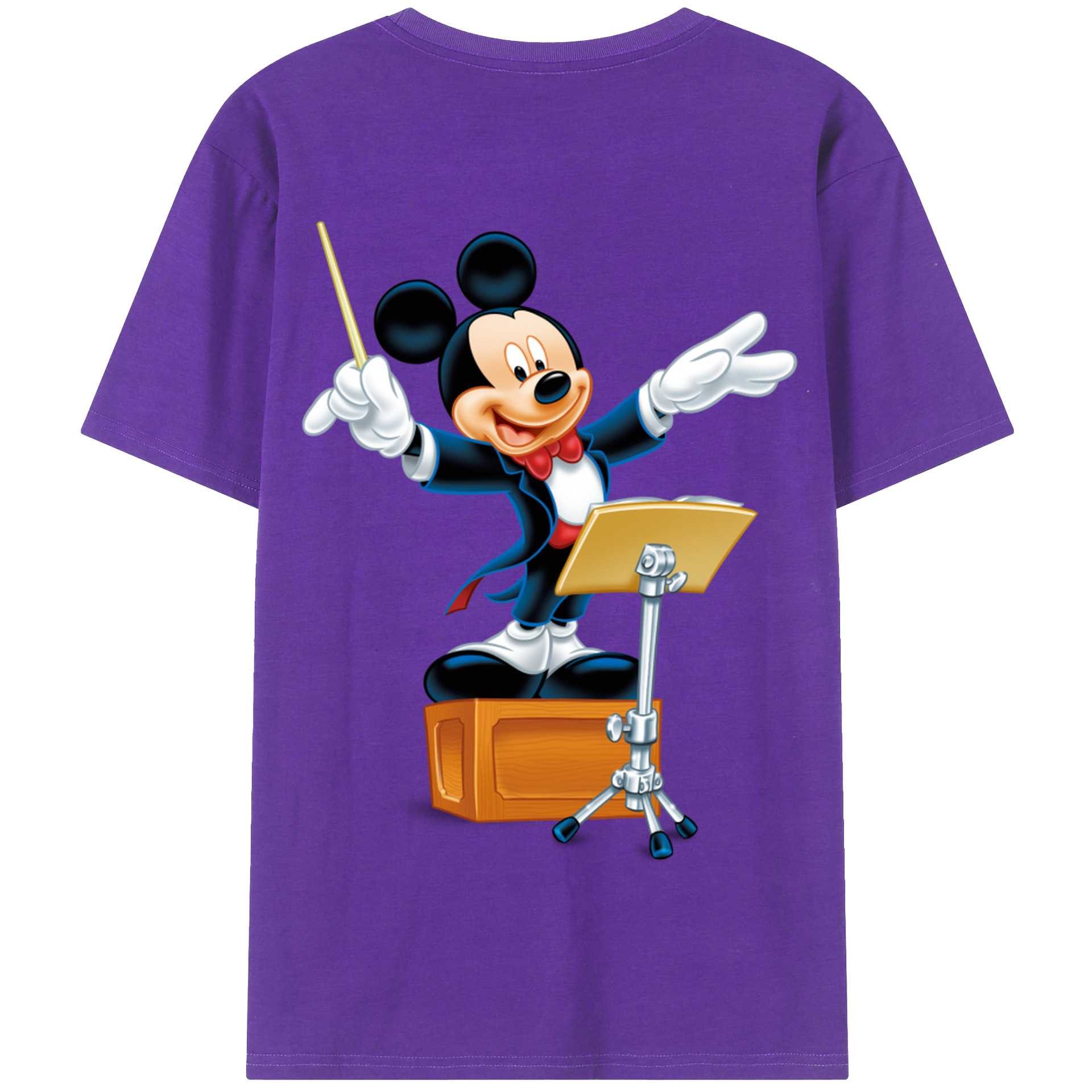 （画像用） ミッキーマウス Mickey Mouse 綿100％半袖Tシャツ（背面プリント）