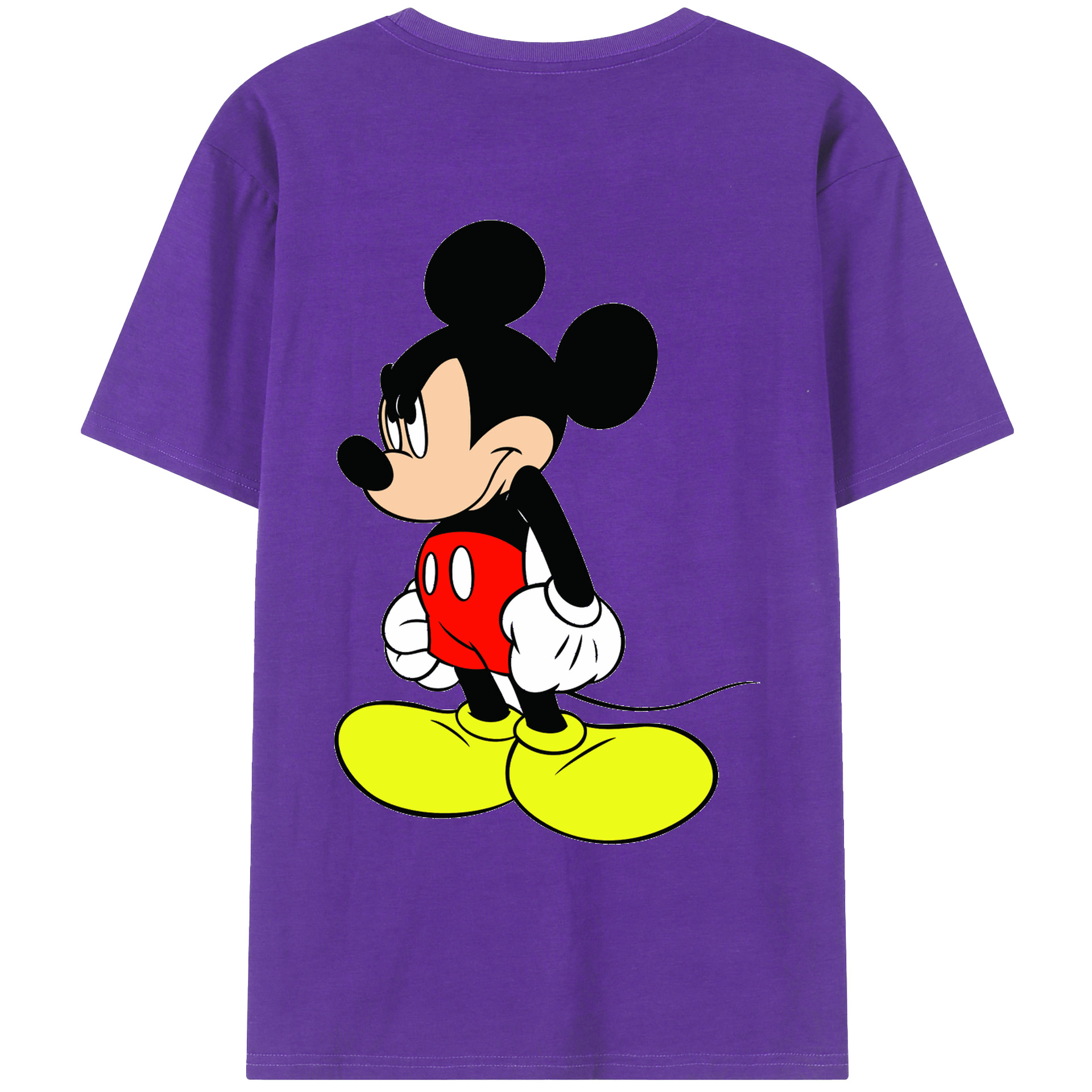 （画像用） ミッキーマウス Mickey Mouse 綿100％半袖Tシャツ（背面プリント）