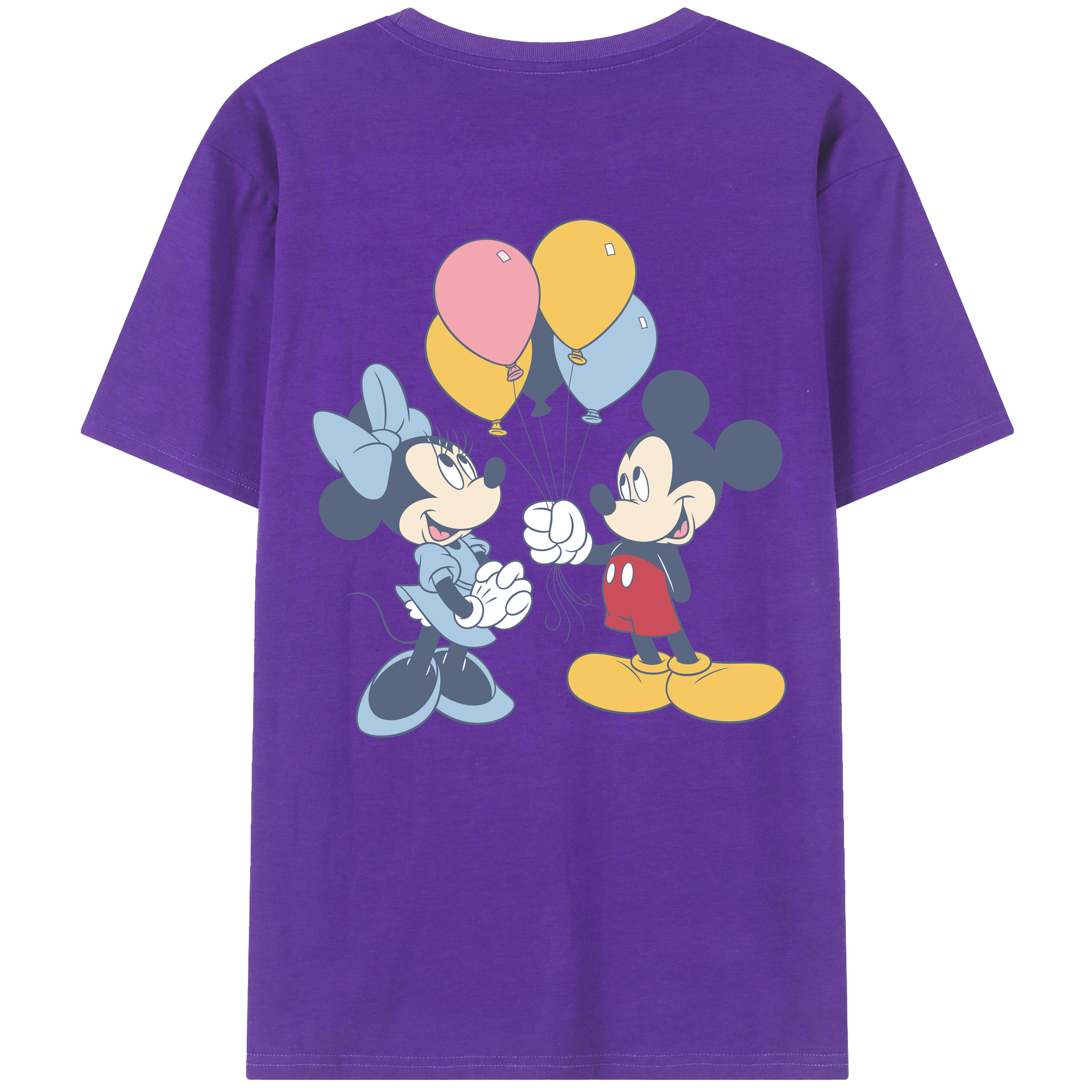 （画像用） ミッキーマウス Mickey Mouse 綿100％半袖Tシャツ（背面プリント）