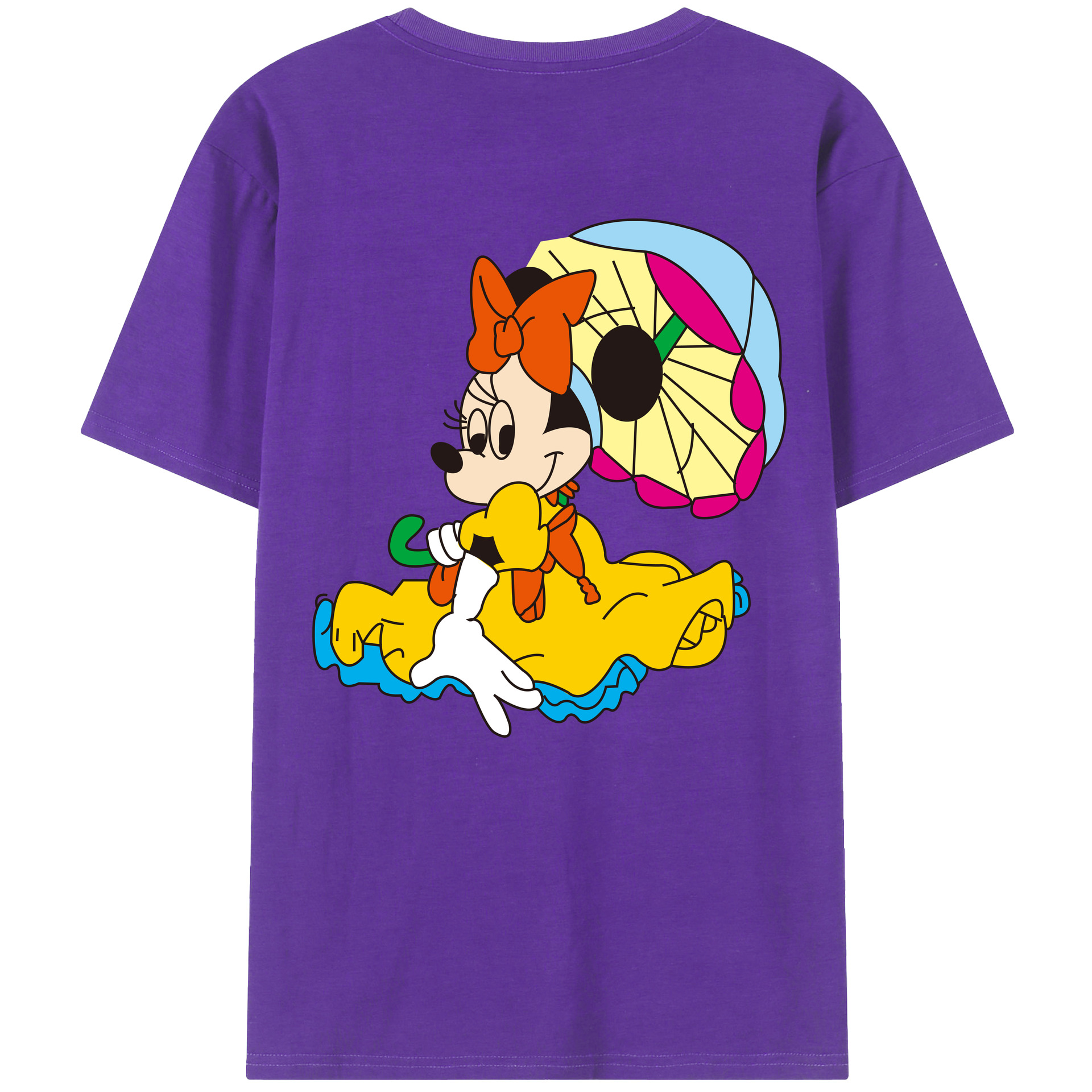 （画像用） ミッキーマウス Mickey Mouse 綿100％半袖Tシャツ（背面プリント）