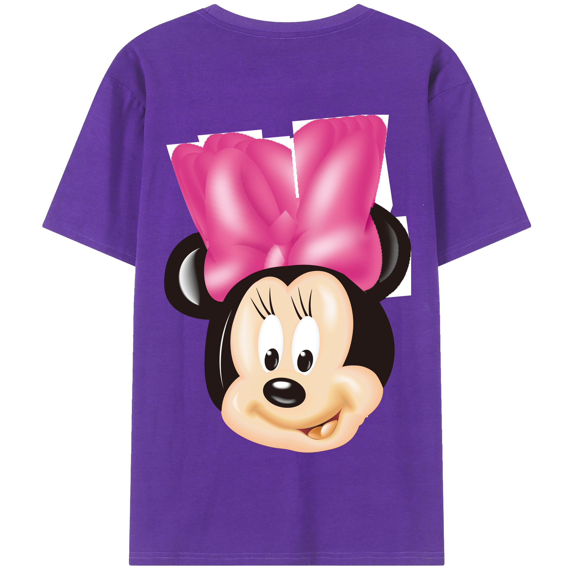 （画像用） ミッキーマウス Mickey Mouse 綿100％半袖Tシャツ（背面プリント）