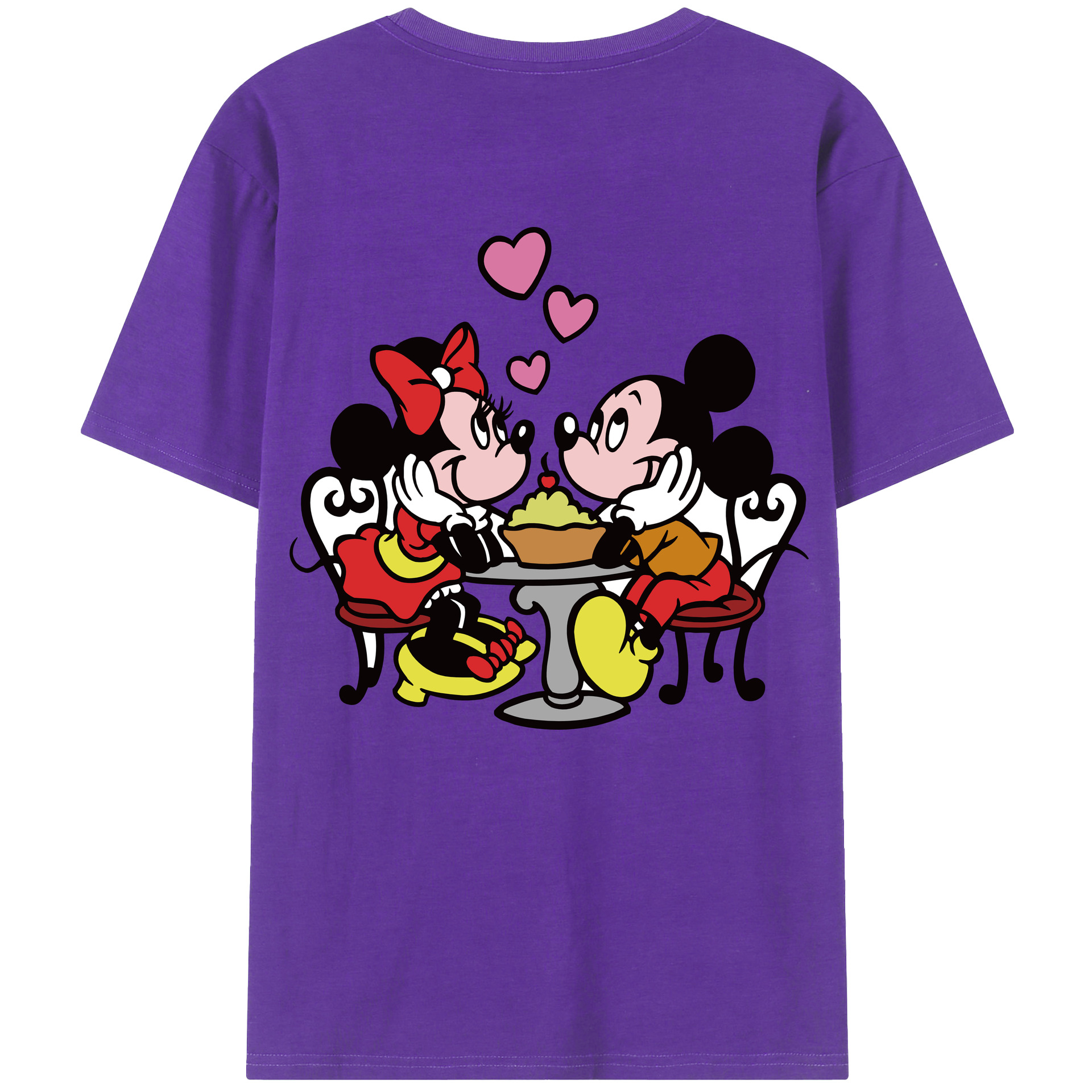 （画像用） ミッキーマウス Mickey Mouse 綿100％半袖Tシャツ（背面プリント）