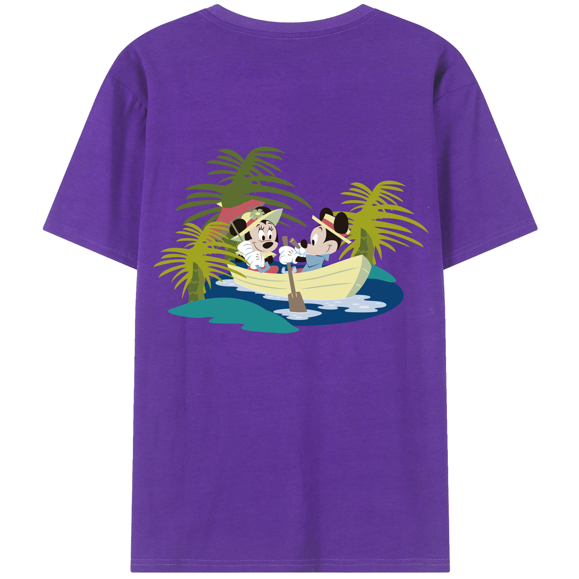 （画像用） ミッキーマウス Mickey Mouse 綿100％半袖Tシャツ（背面プリント）