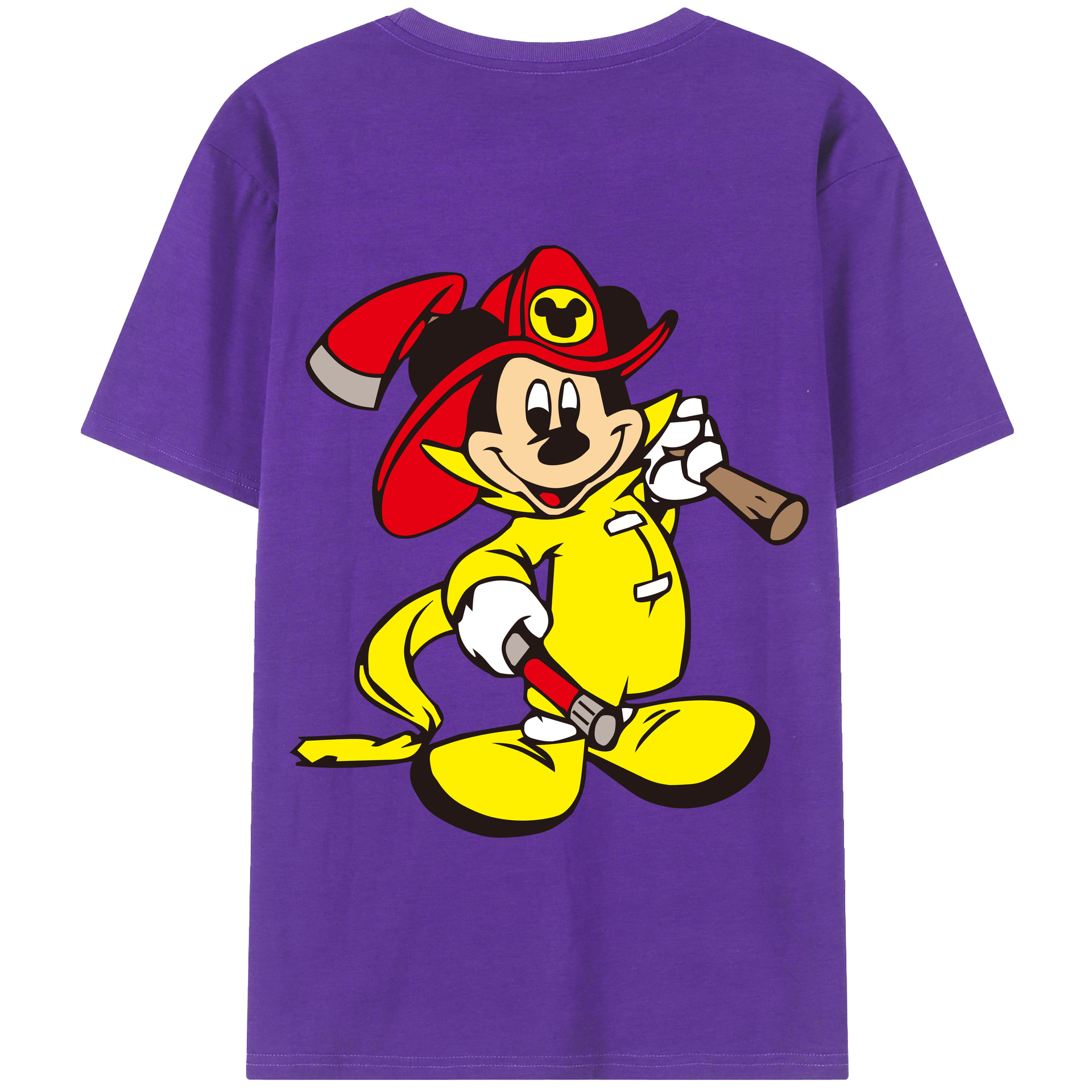（画像用） ミッキーマウス Mickey Mouse 綿100％半袖Tシャツ（背面プリント）