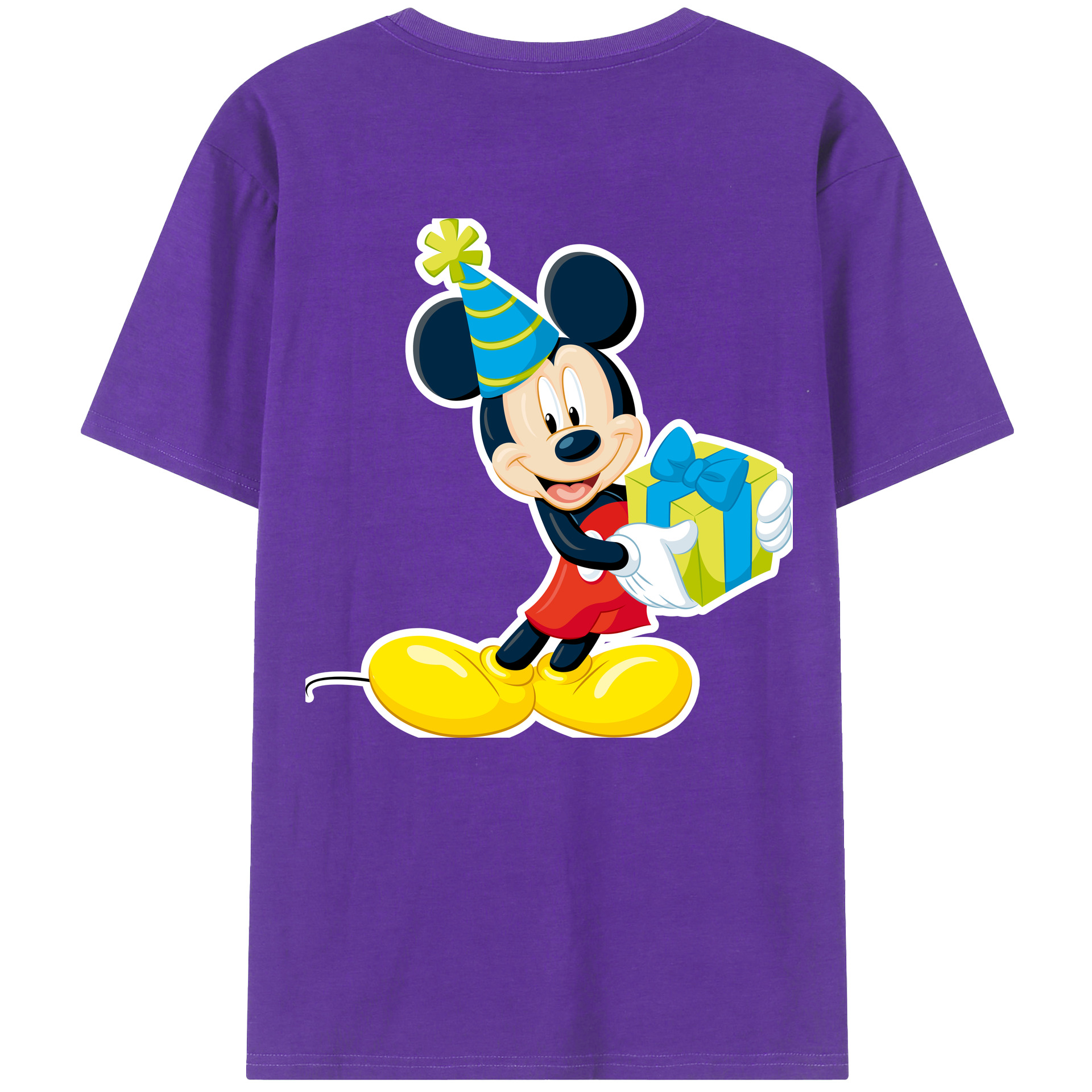 （画像用） ミッキーマウス Mickey Mouse 綿100％半袖Tシャツ（背面プリント）