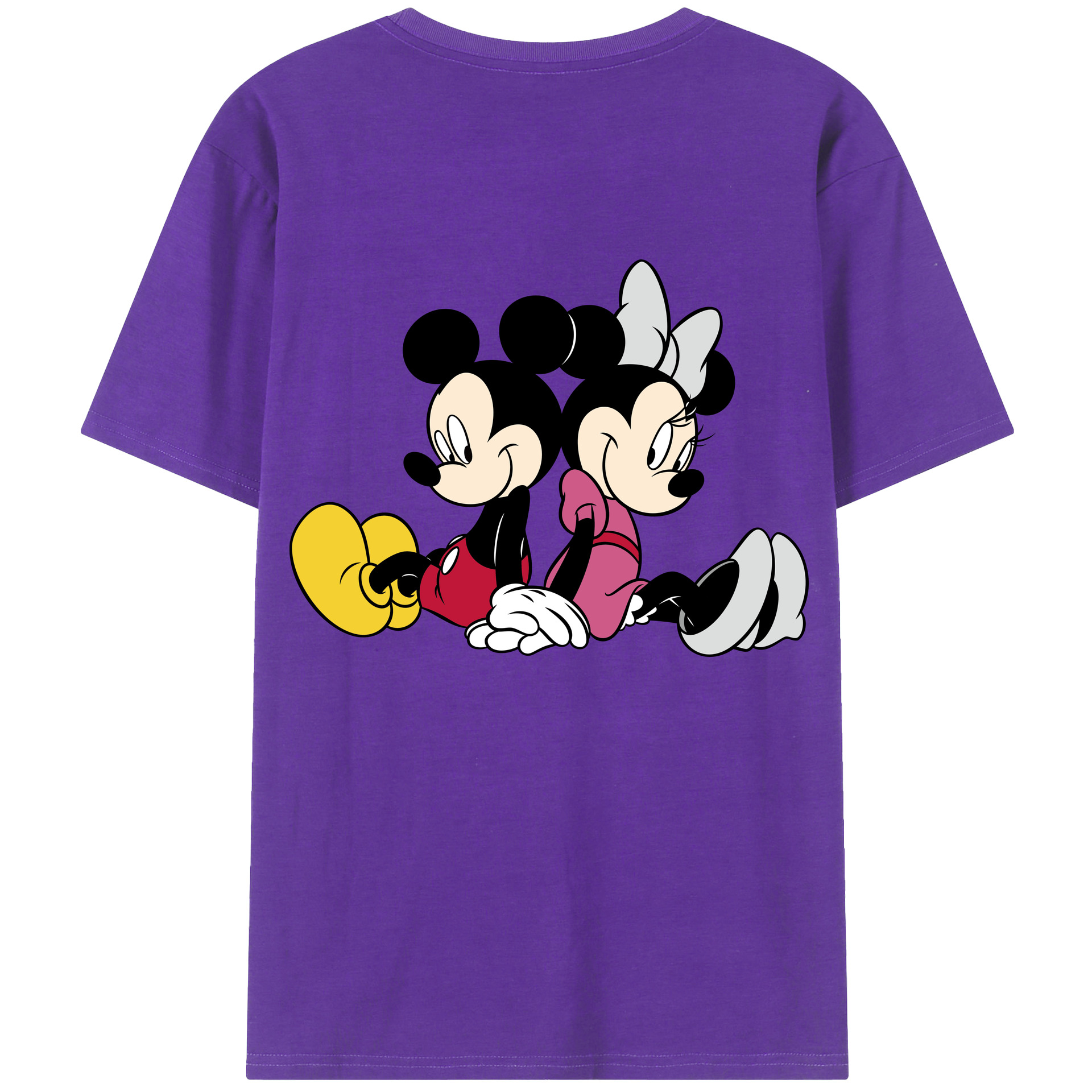 （画像用） ミッキーマウス Mickey Mouse 綿100％半袖Tシャツ（背面プリント）