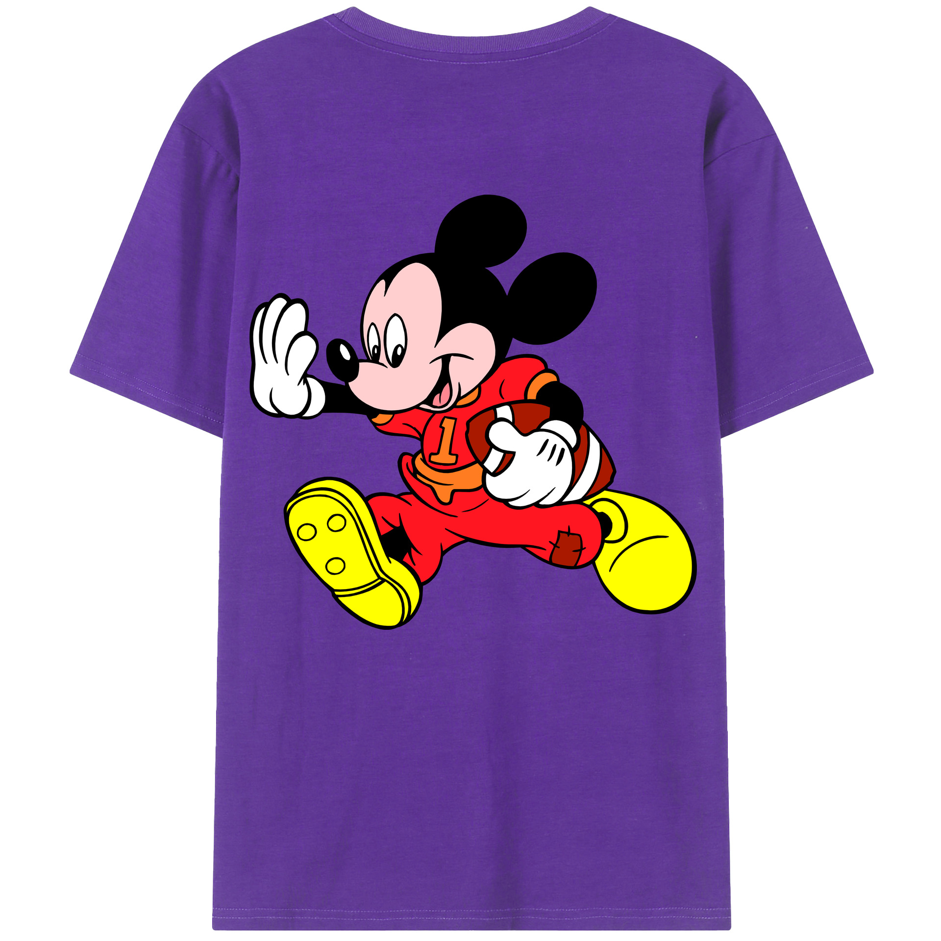 （画像用） ミッキーマウス Mickey Mouse 綿100％半袖Tシャツ（背面プリント）