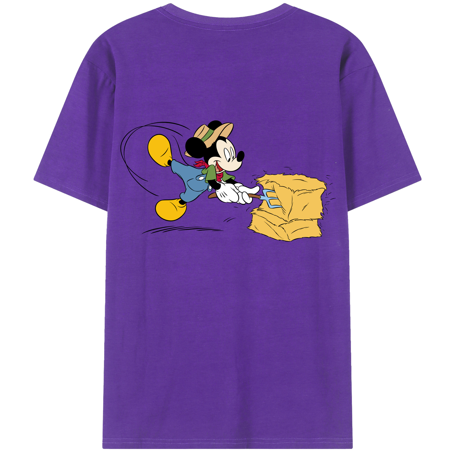 （画像用） ミッキーマウス Mickey Mouse 綿100％半袖Tシャツ（背面プリント）