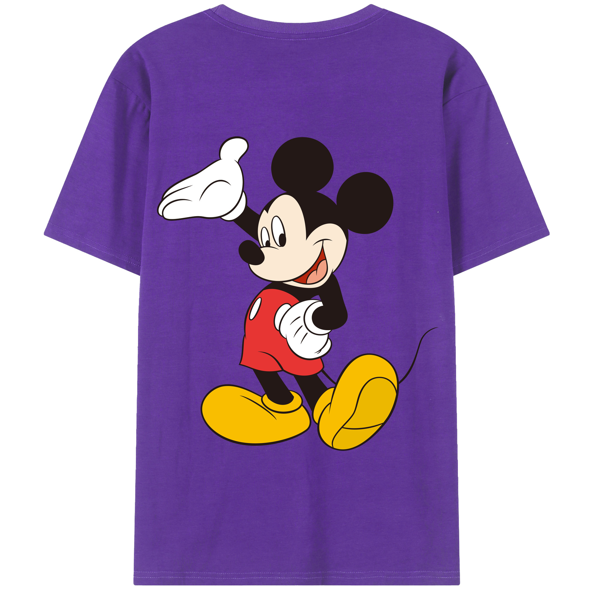 （画像用） ミッキーマウス Mickey Mouse 綿100％半袖Tシャツ（背面プリント）
