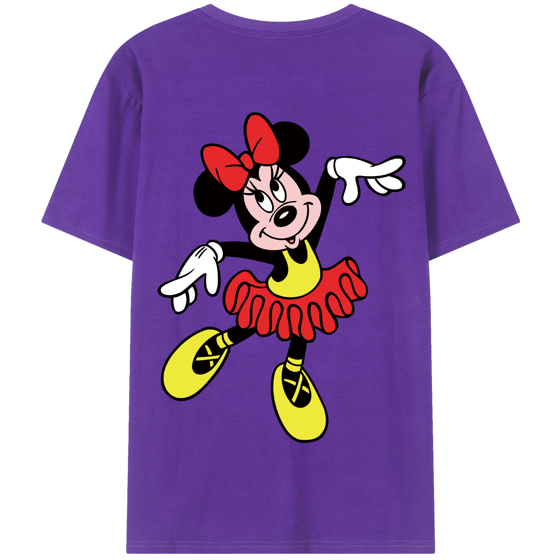 （画像用） ミッキーマウス Mickey Mouse 綿100％半袖Tシャツ（背面プリント）