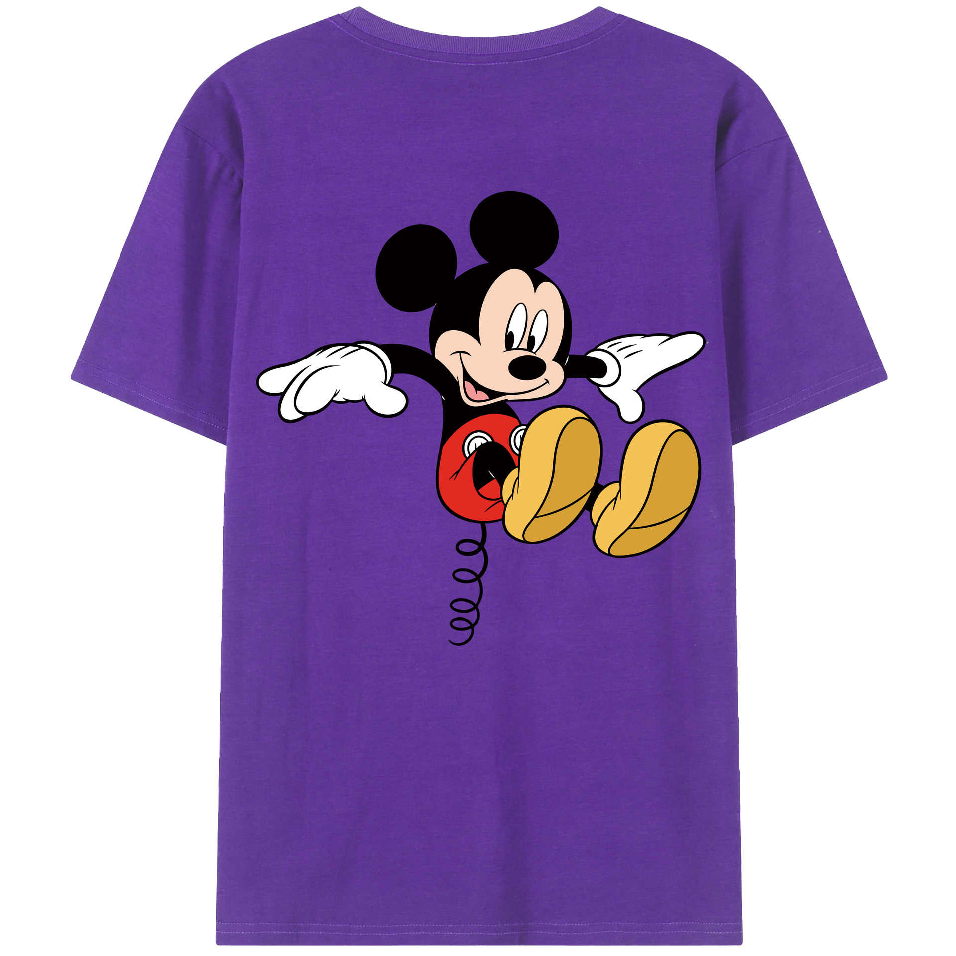 （画像用） ミッキーマウス Mickey Mouse 綿100％半袖Tシャツ（背面プリント）