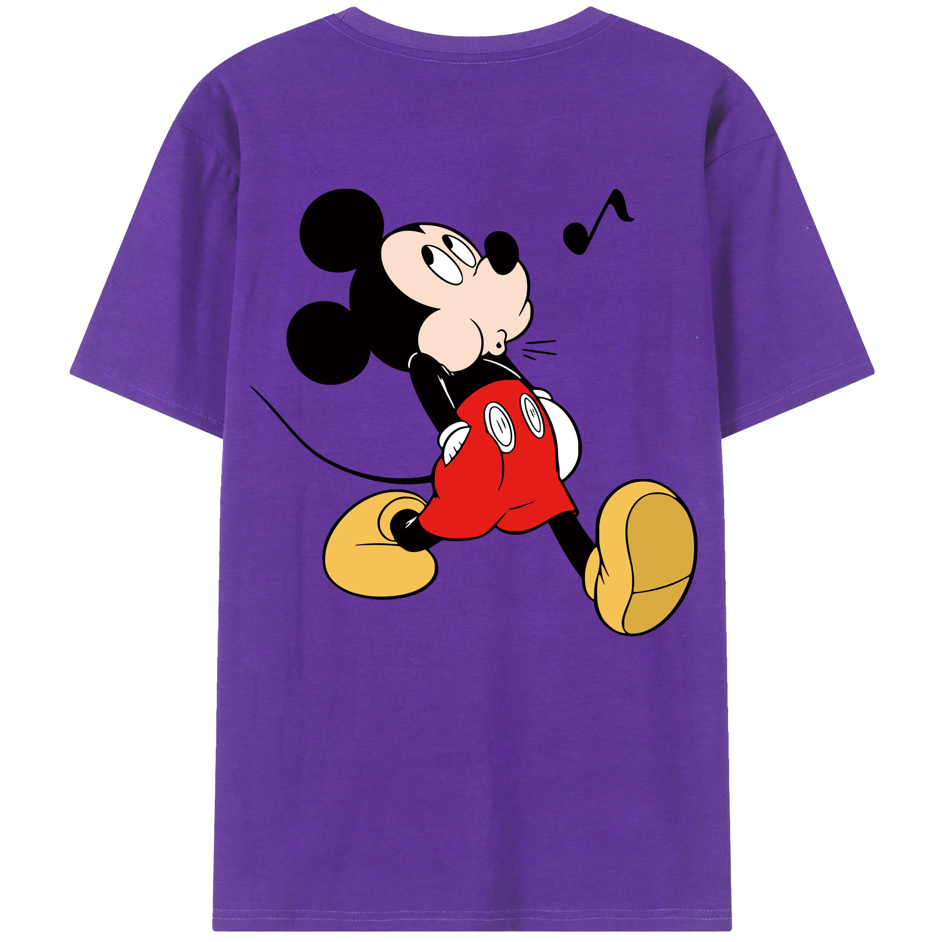 （画像用） ミッキーマウス Mickey Mouse 綿100％半袖Tシャツ（背面プリント）