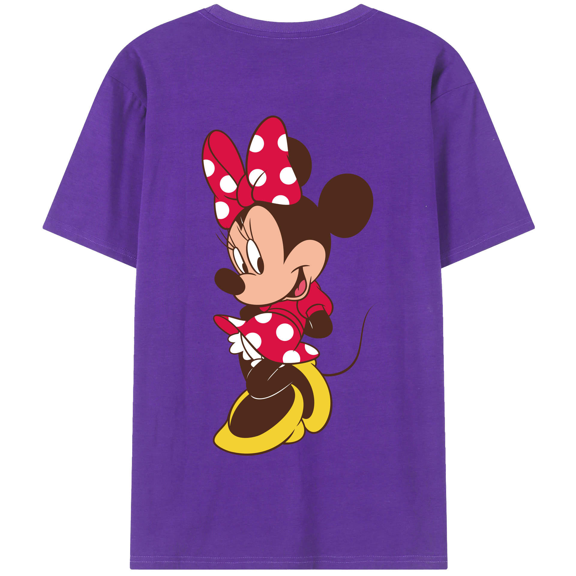 （画像用） ミッキーマウス Mickey Mouse 綿100％半袖Tシャツ（背面プリント）