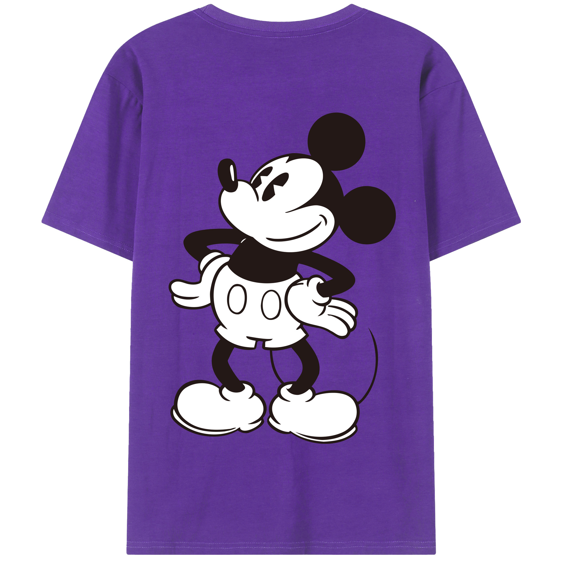 （画像用） ミッキーマウス Mickey Mouse 綿100％半袖Tシャツ（背面プリント）