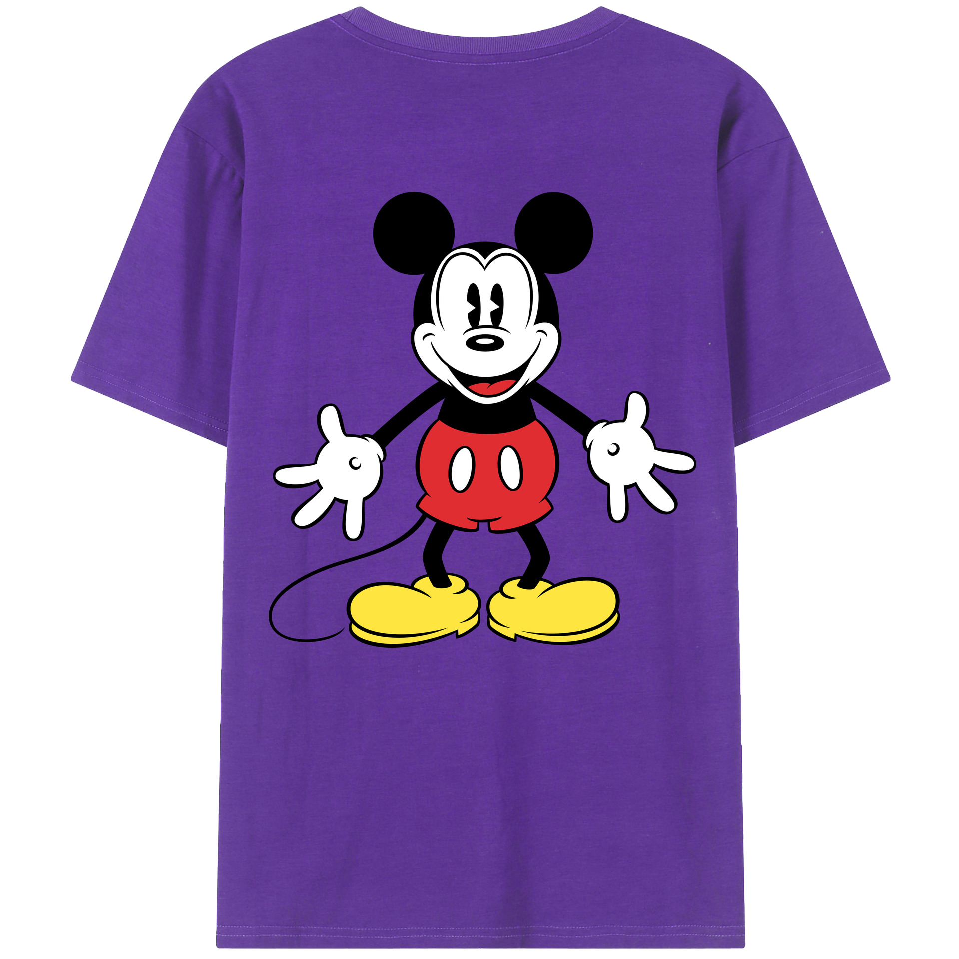 （画像用） ミッキーマウス Mickey Mouse 綿100％半袖Tシャツ（背面プリント）