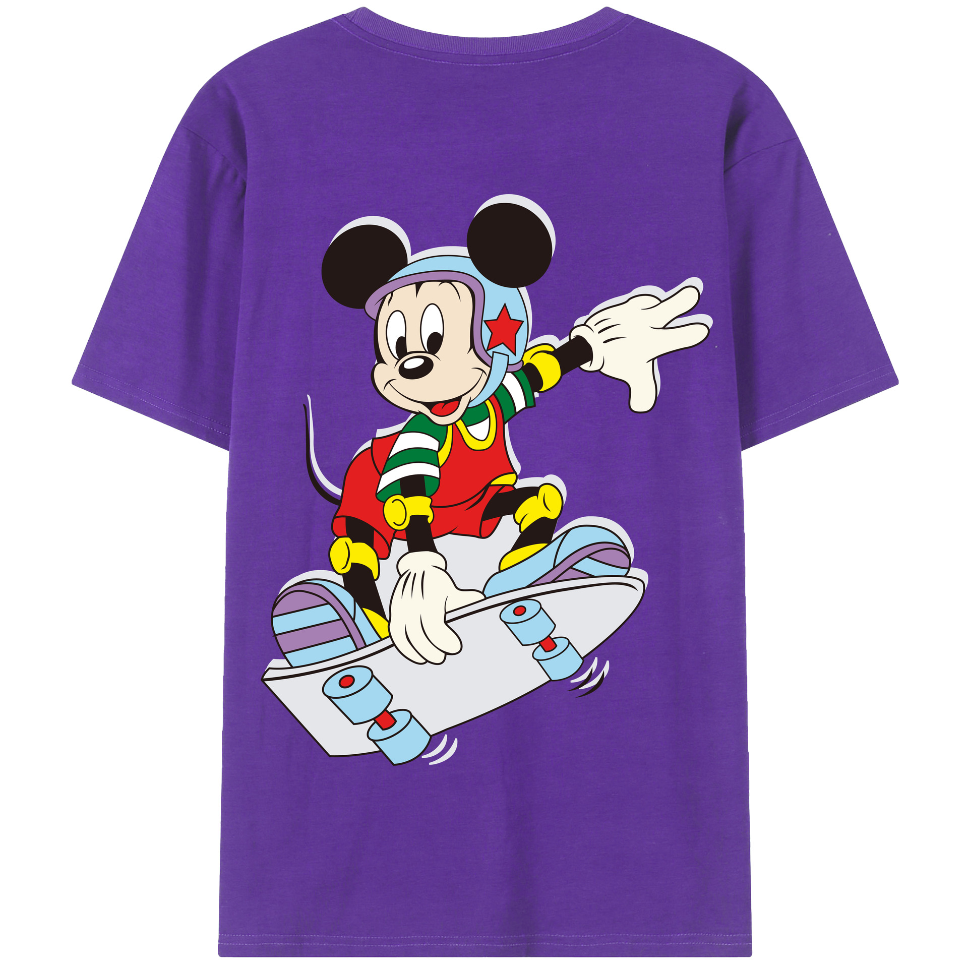 （画像用） ミッキーマウス Mickey Mouse 綿100％半袖Tシャツ（背面プリント）