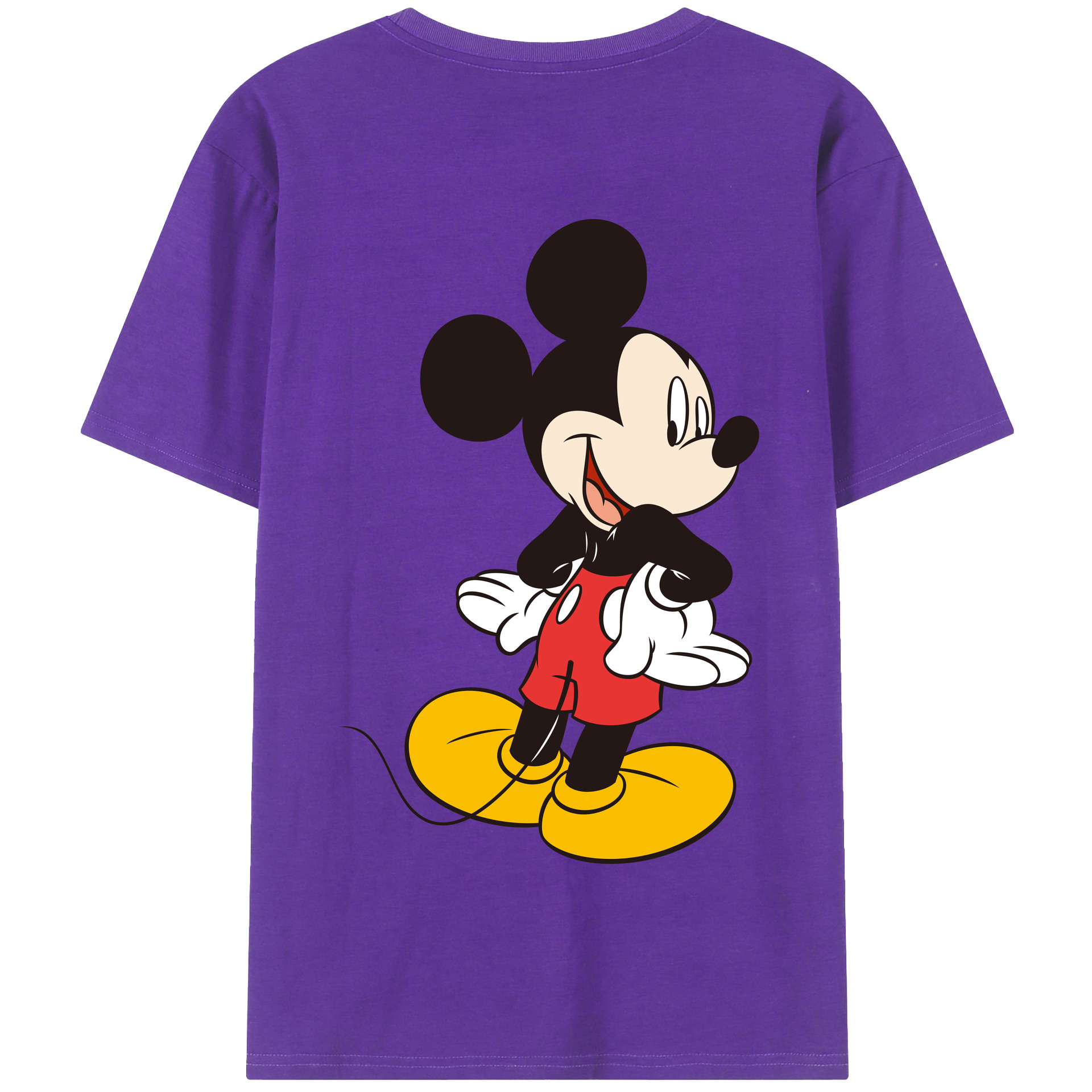 （画像用） ミッキーマウス Mickey Mouse 綿100％半袖Tシャツ（背面プリント）