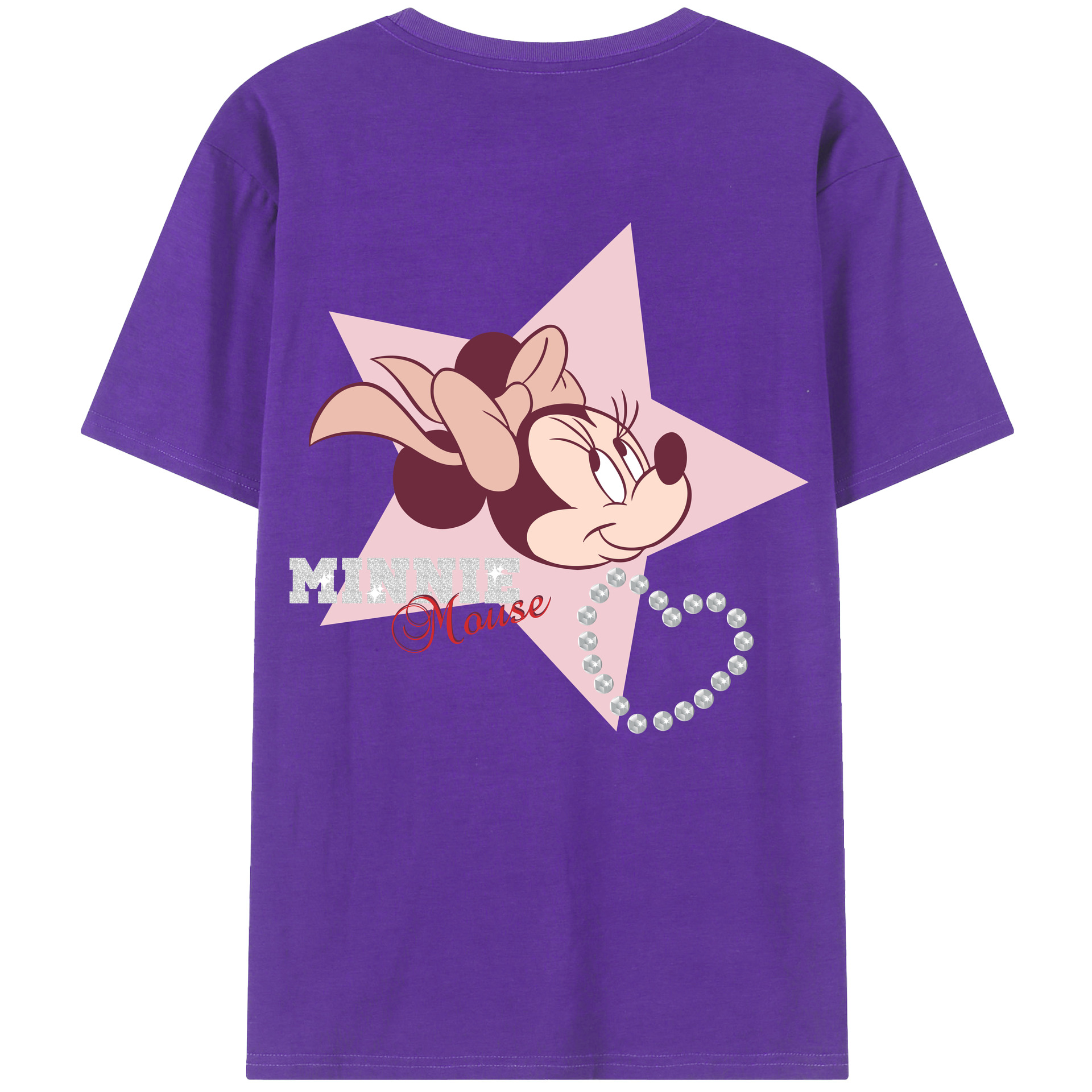 （画像用） ミッキーマウス Mickey Mouse 綿100％半袖Tシャツ（背面プリント）