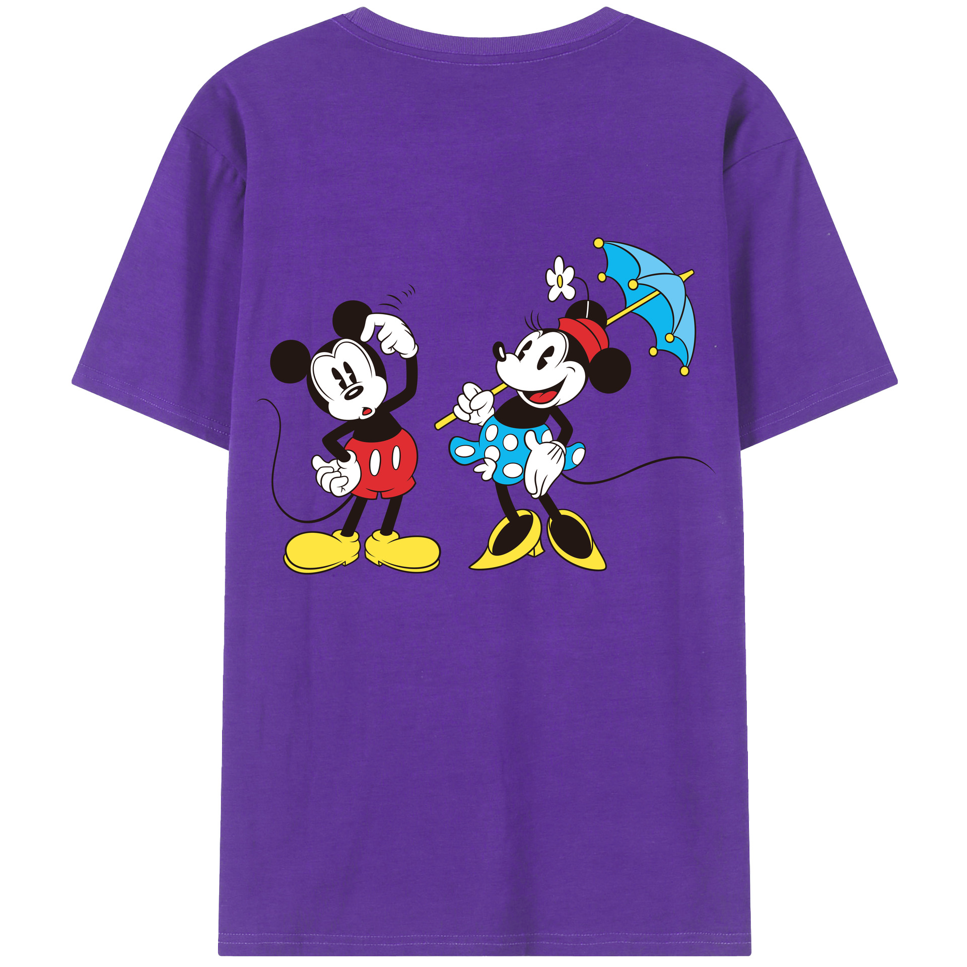 （画像用） ミッキーマウス Mickey Mouse 綿100％半袖Tシャツ（背面プリント）