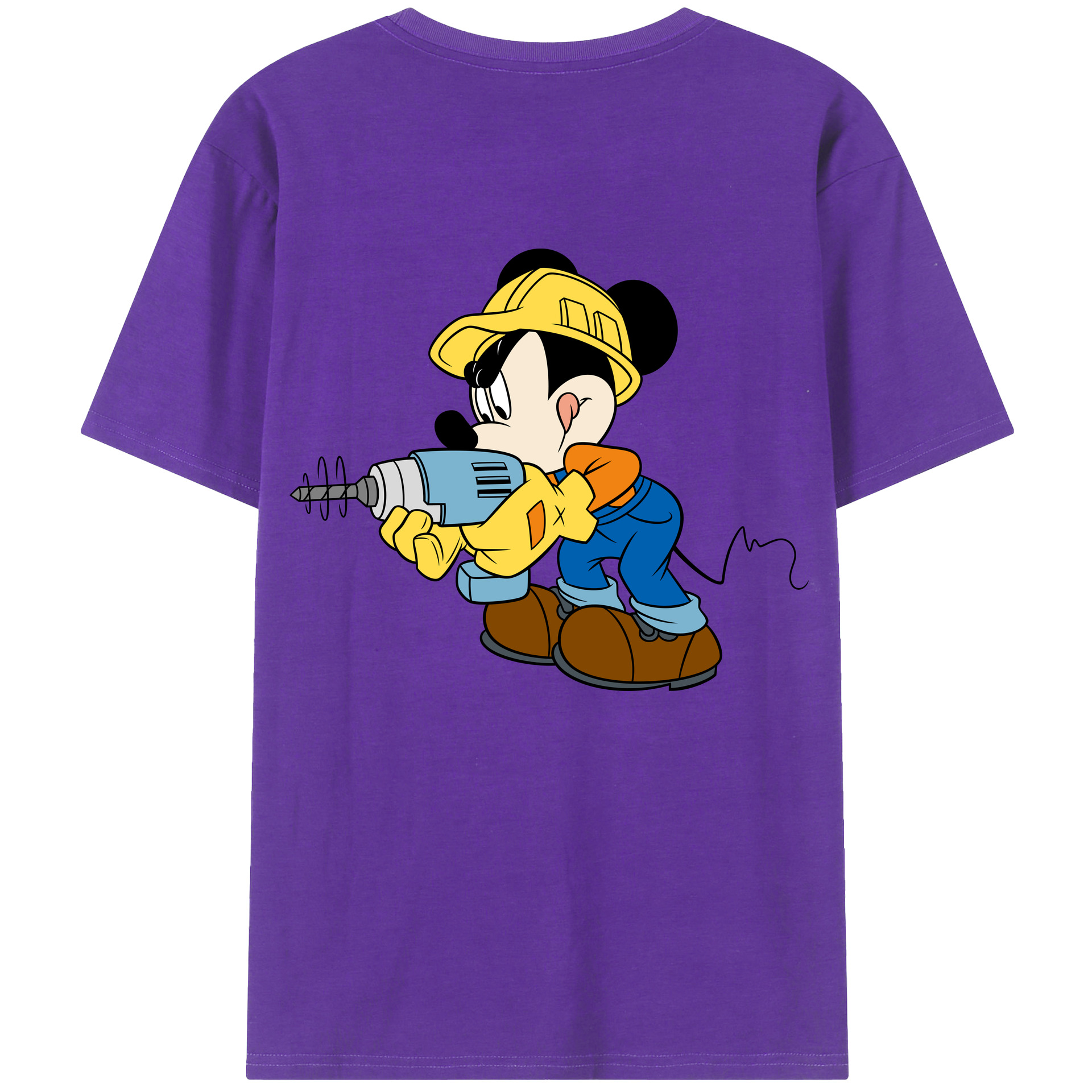 （画像用） ミッキーマウス Mickey Mouse 綿100％半袖Tシャツ（背面プリント）
