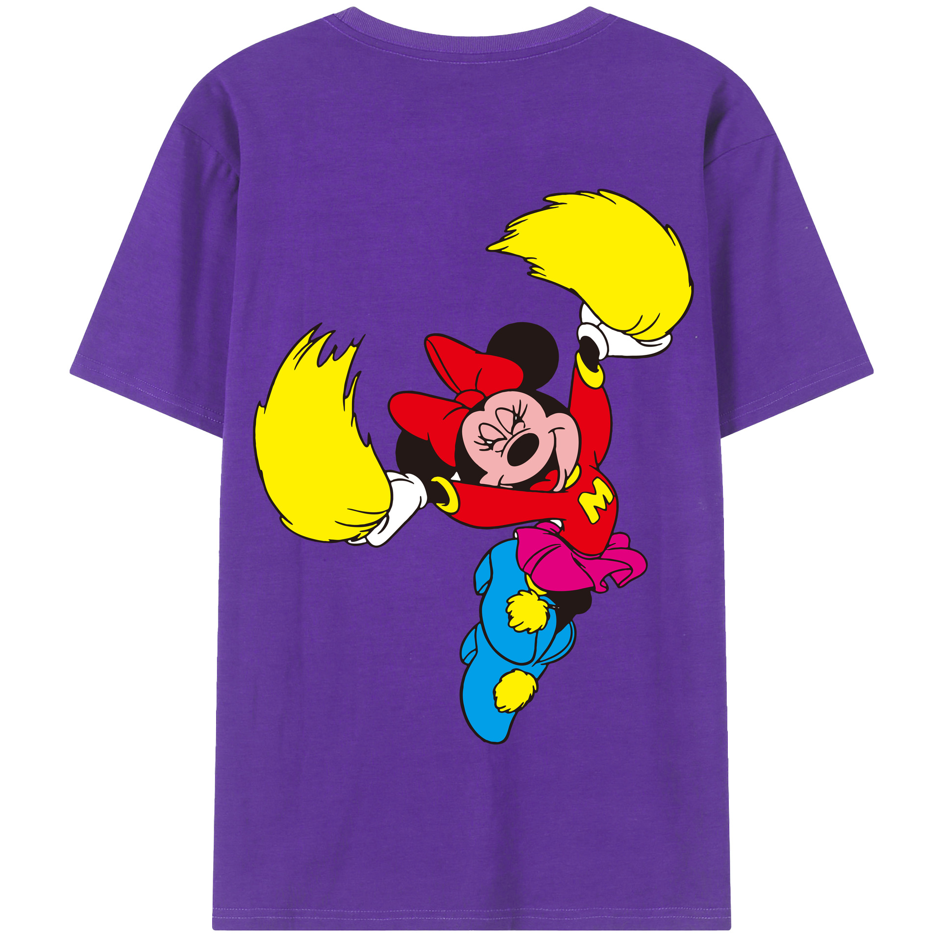 （画像用） ミッキーマウス Mickey Mouse 綿100％半袖Tシャツ（背面プリント）