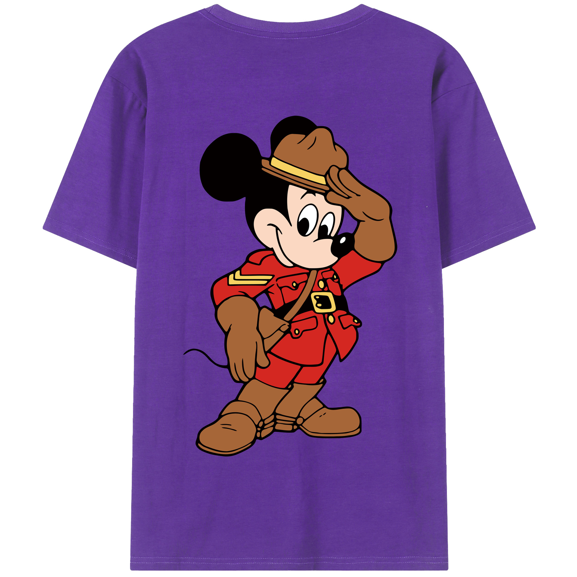 （画像用） ミッキーマウス Mickey Mouse 綿100％半袖Tシャツ（背面プリント）