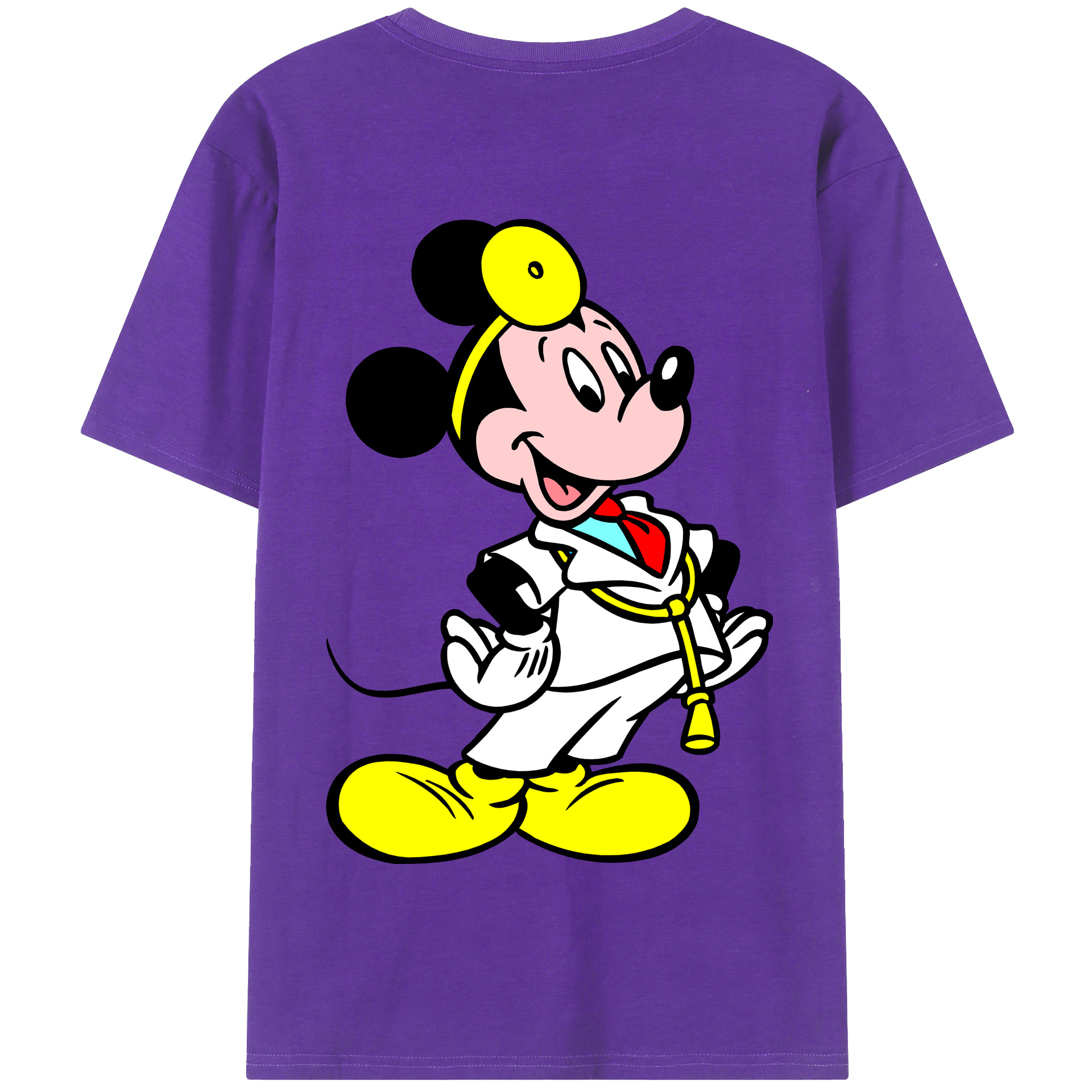 （画像用） ミッキーマウス Mickey Mouse 綿100％半袖Tシャツ（背面プリント）