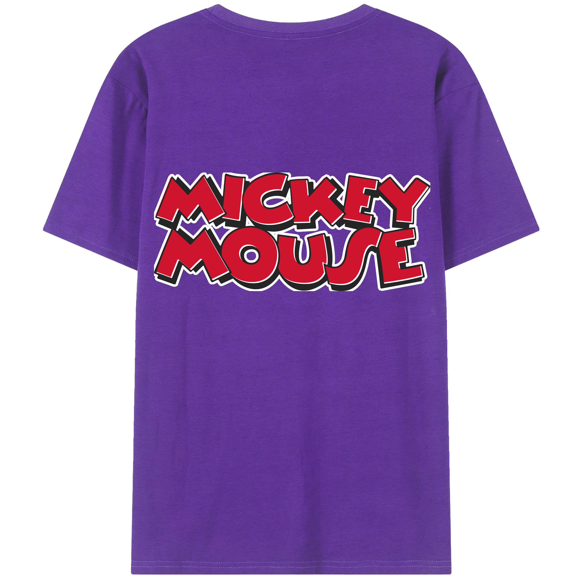 （画像用） ミッキーマウス Mickey Mouse 綿100％半袖Tシャツ（背面プリント）