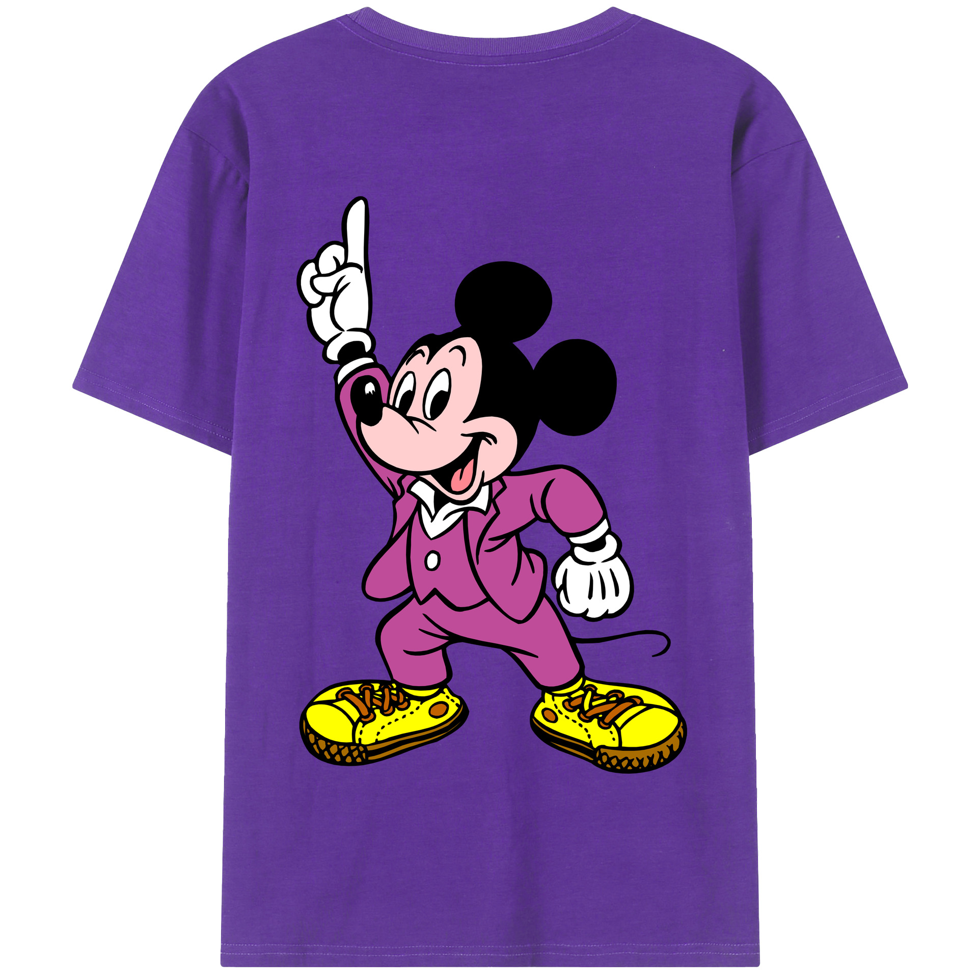 （画像用） ミッキーマウス Mickey Mouse 綿100％半袖Tシャツ（背面プリント）