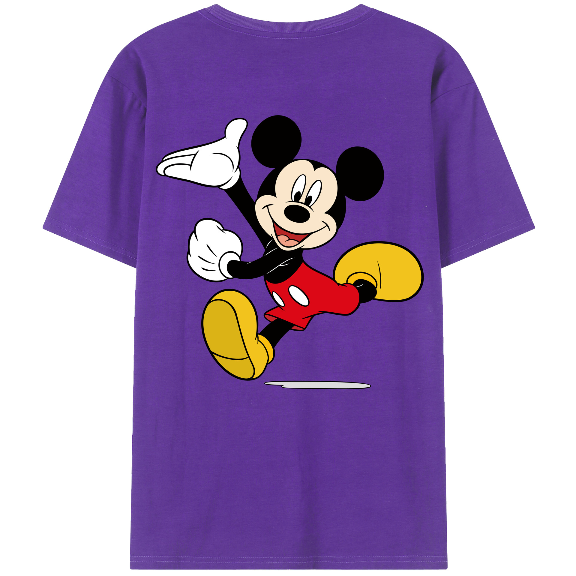 （画像用） ミッキーマウス Mickey Mouse 綿100％半袖Tシャツ（背面プリント）