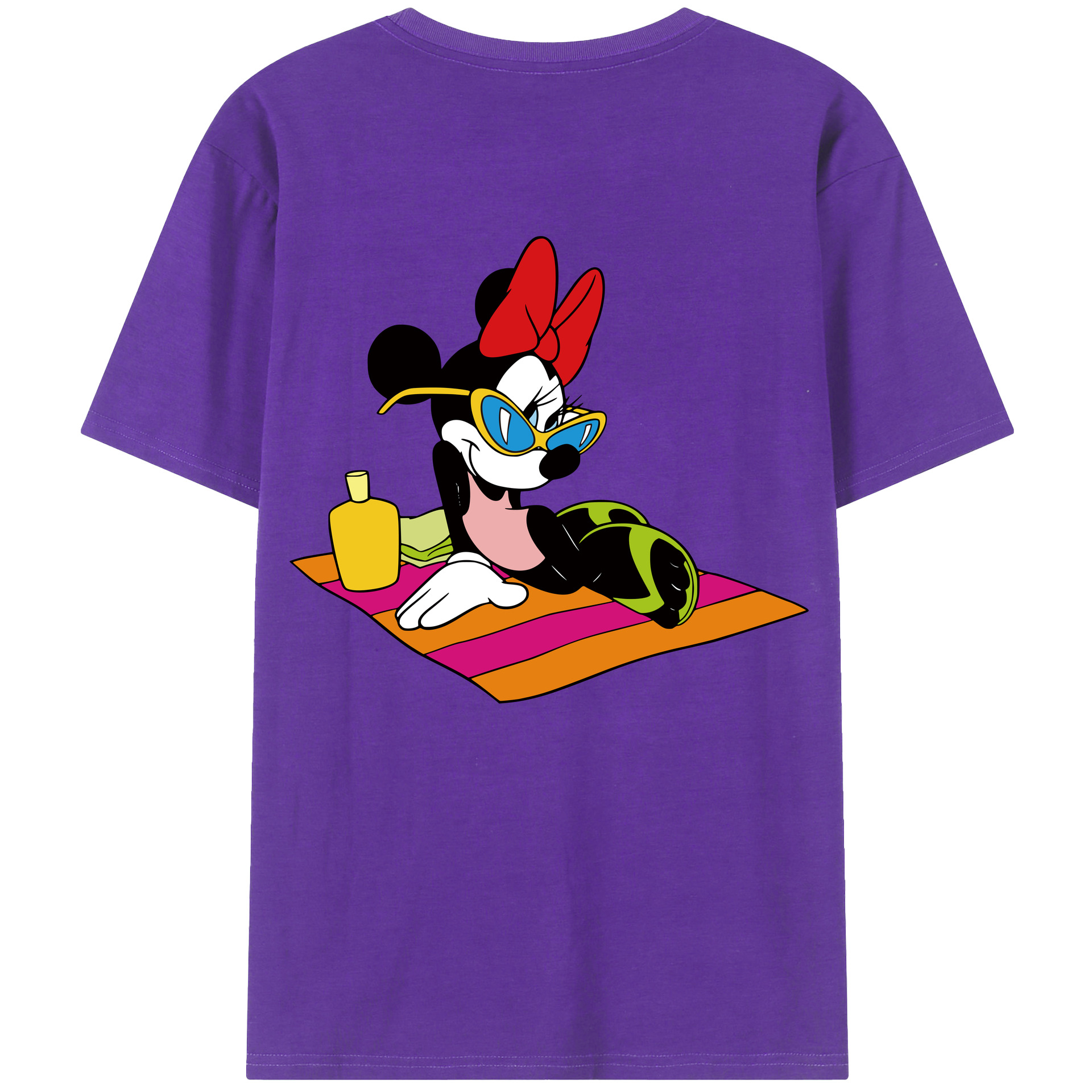 （画像用） ミッキーマウス Mickey Mouse 綿100％半袖Tシャツ（背面プリント）