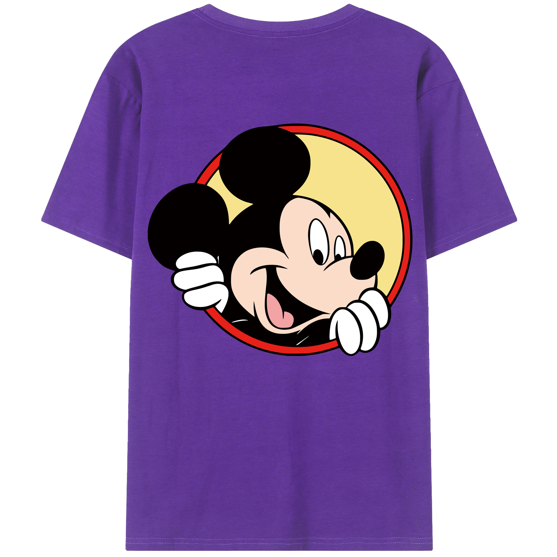 （画像用） ミッキーマウス Mickey Mouse 綿100％半袖Tシャツ（背面プリント）