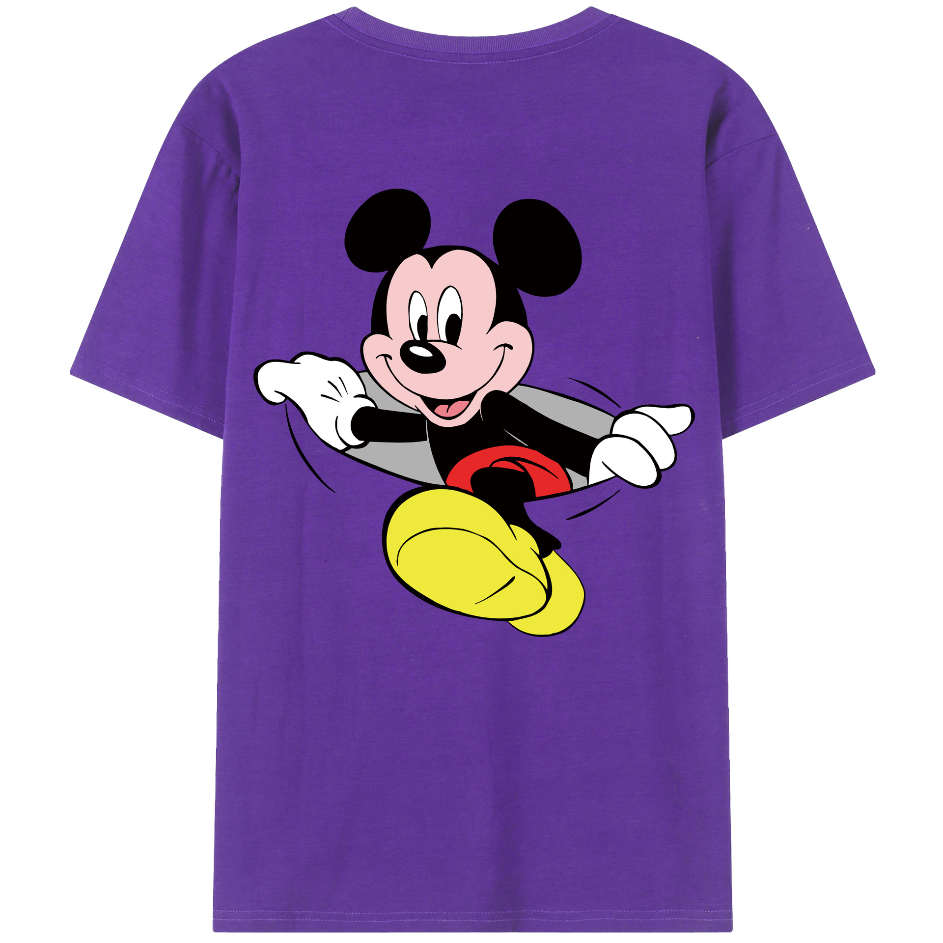 （画像用） ミッキーマウス Mickey Mouse 綿100％半袖Tシャツ（背面プリント）
