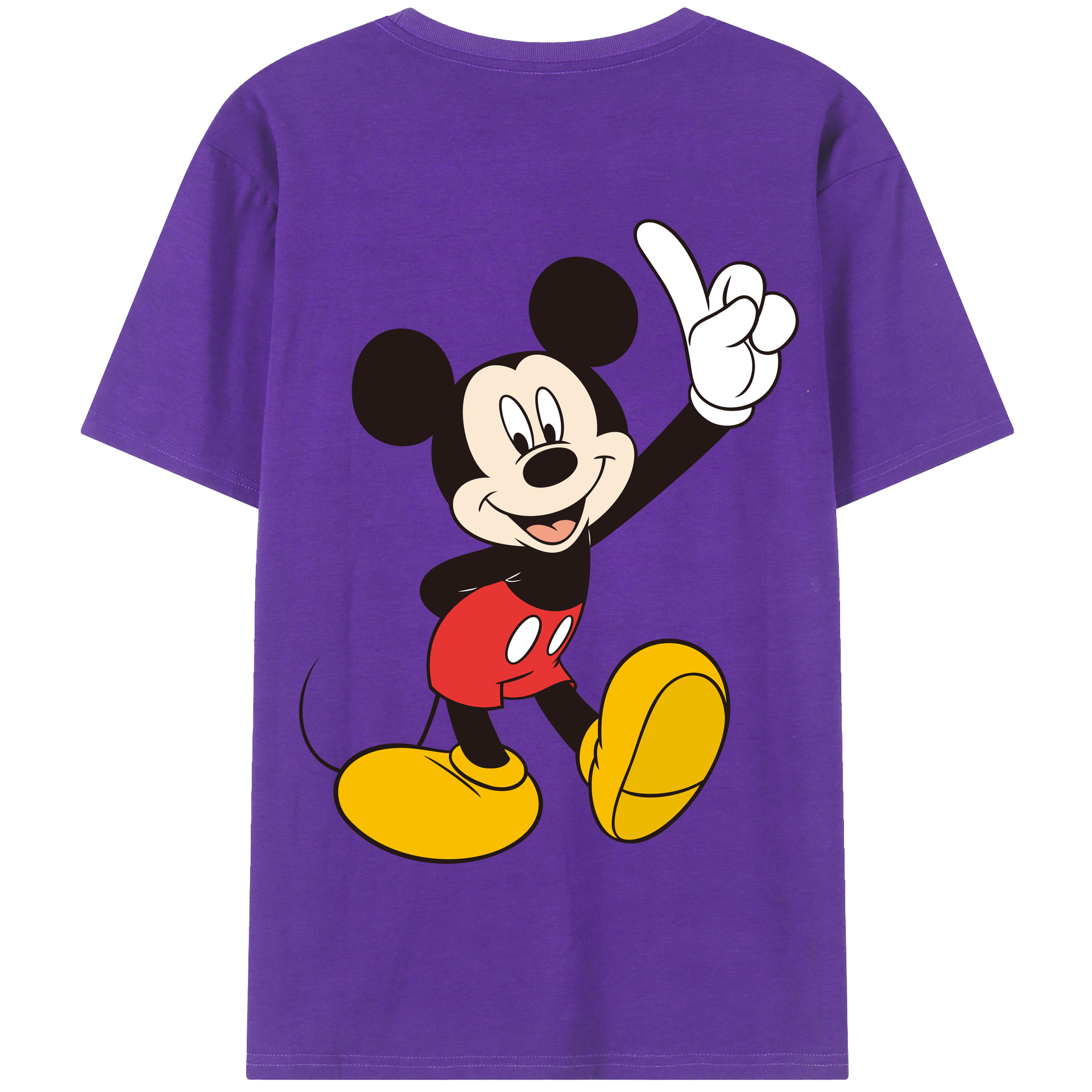 （画像用） ミッキーマウス Mickey Mouse 綿100％半袖Tシャツ（背面プリント）