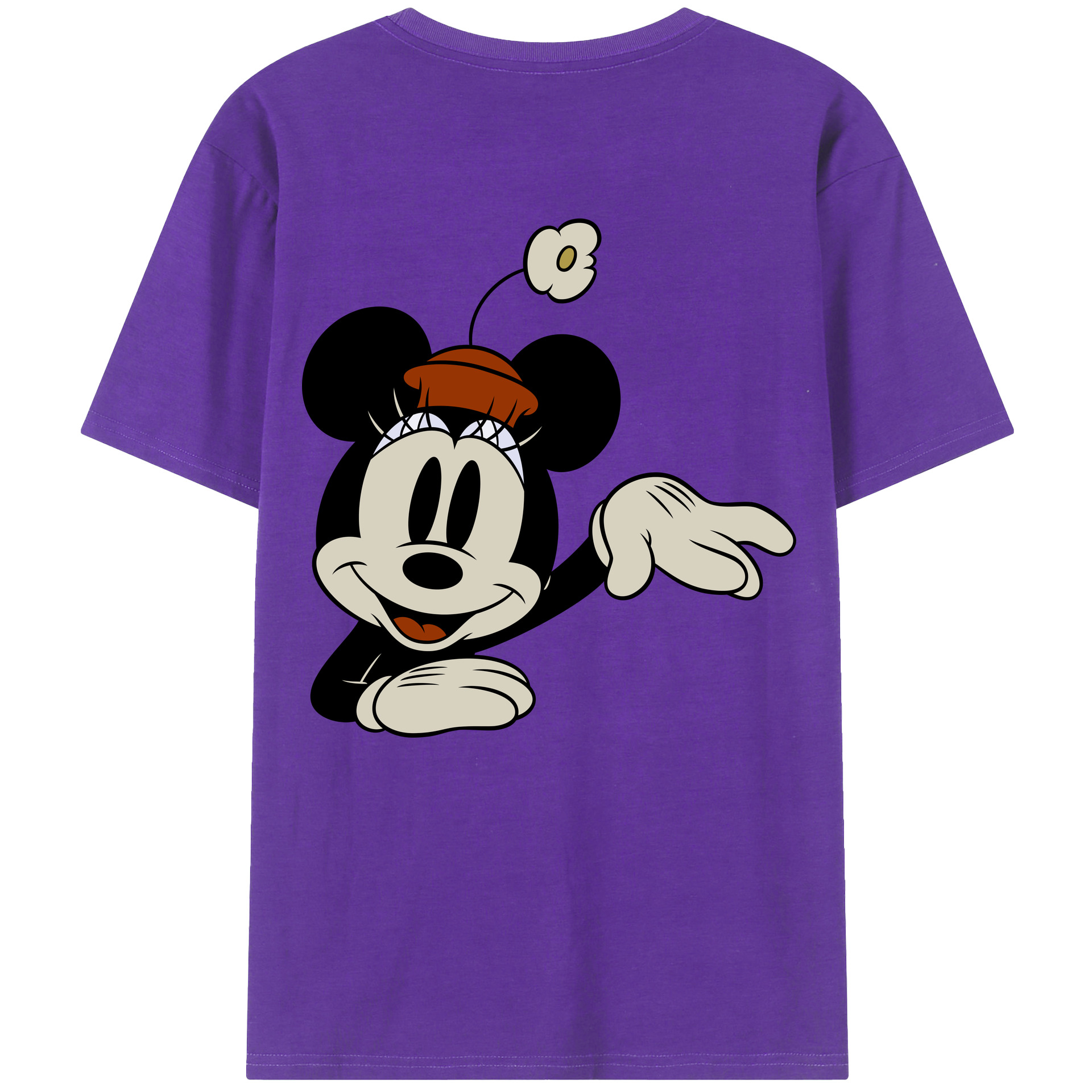 （画像用） ミッキーマウス Mickey Mouse 綿100％半袖Tシャツ（背面プリント）