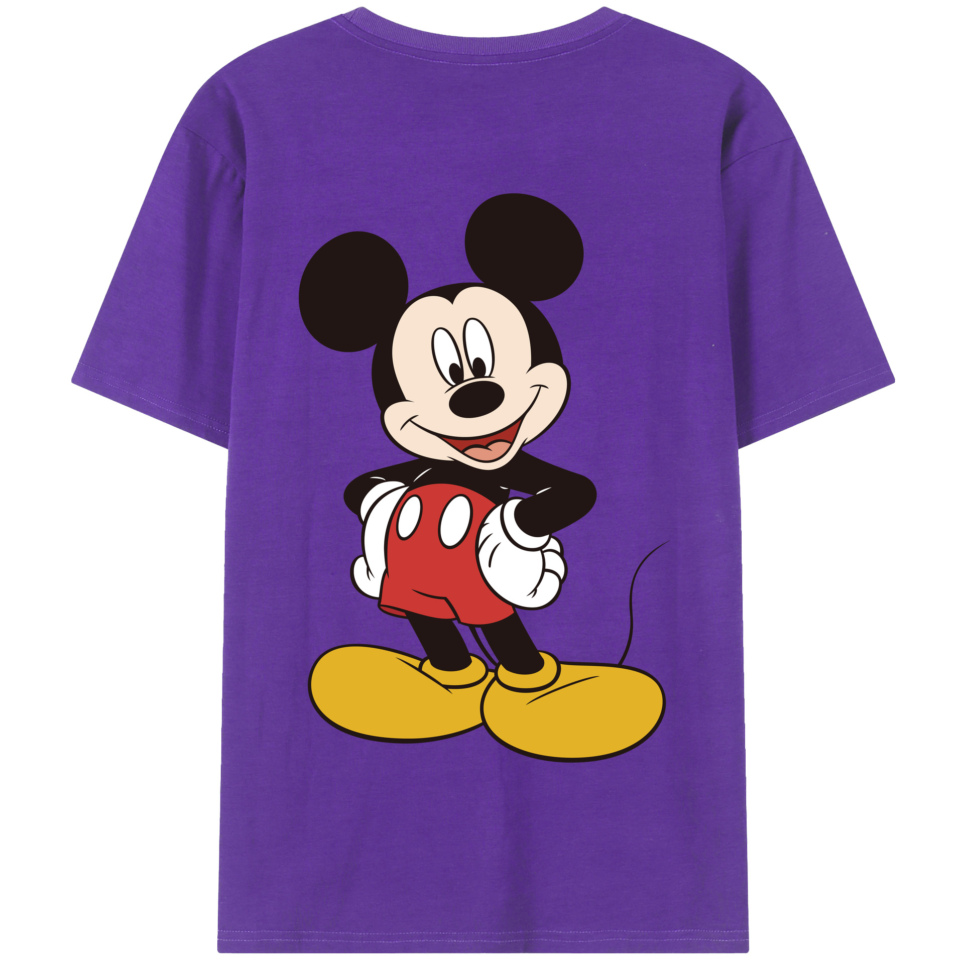 （画像用） ミッキーマウス Mickey Mouse 綿100％半袖Tシャツ（背面プリント）