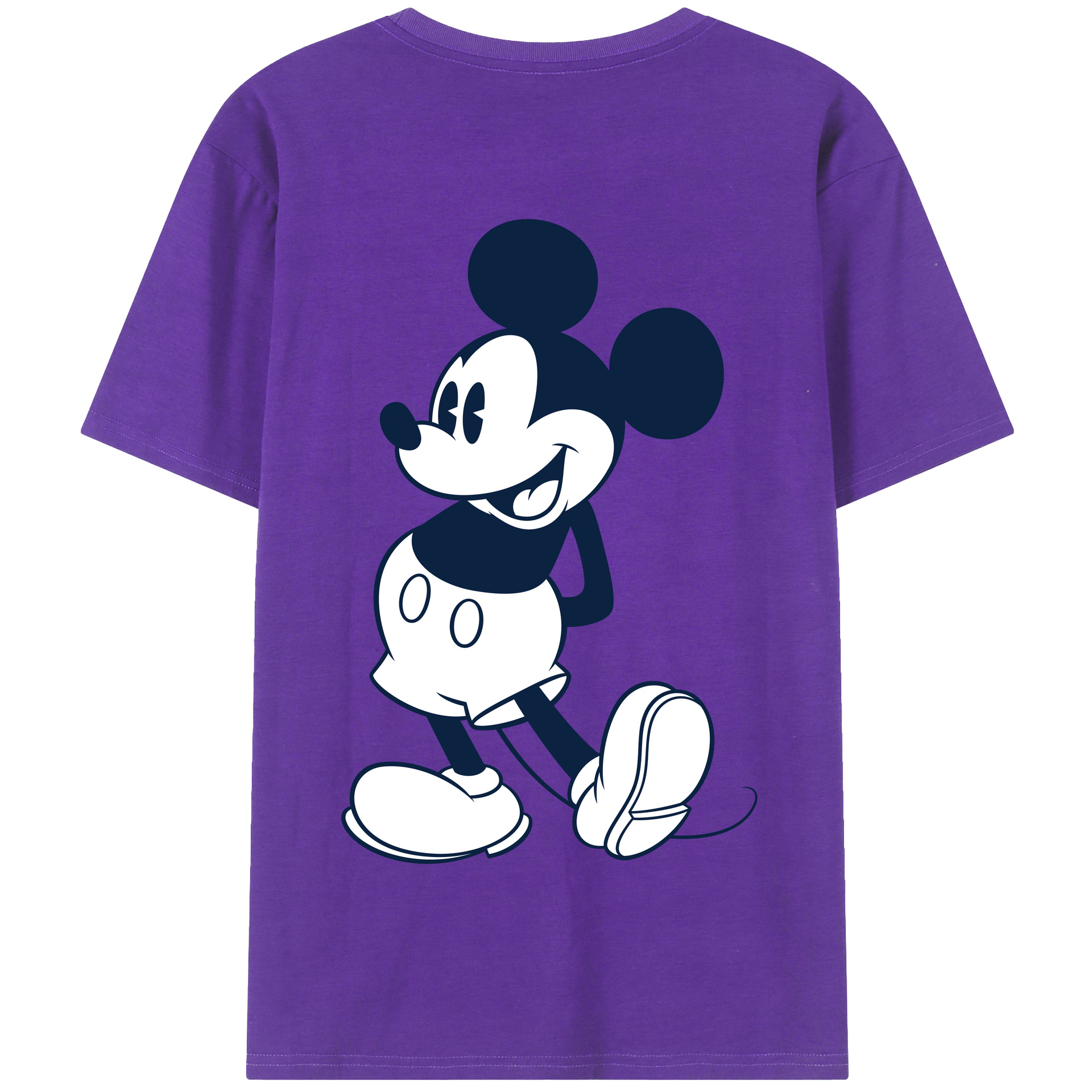 （画像用） ミッキーマウス Mickey Mouse 綿100％半袖Tシャツ（背面プリント）