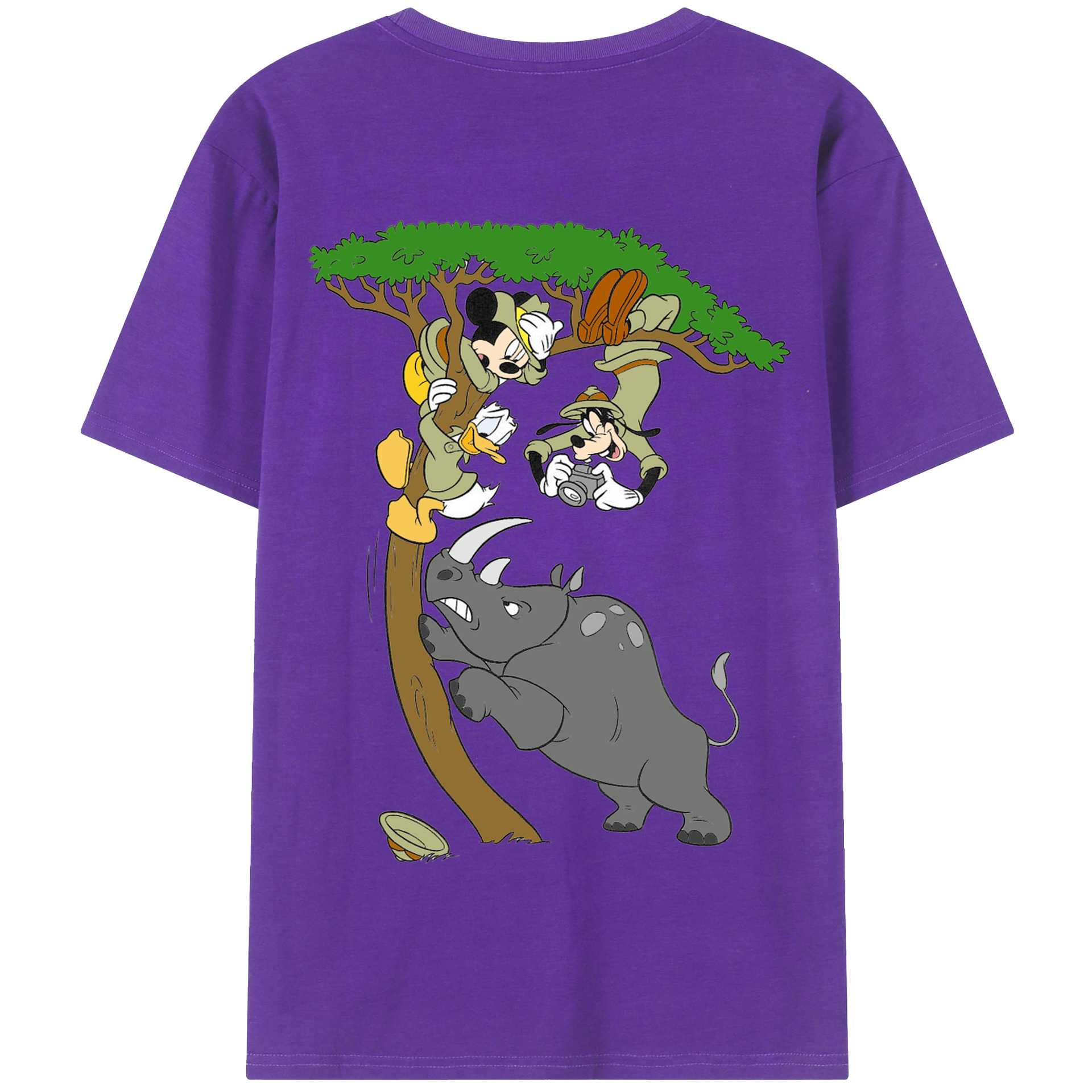 （画像用） ミッキーマウス Mickey Mouse 綿100％半袖Tシャツ（背面プリント）