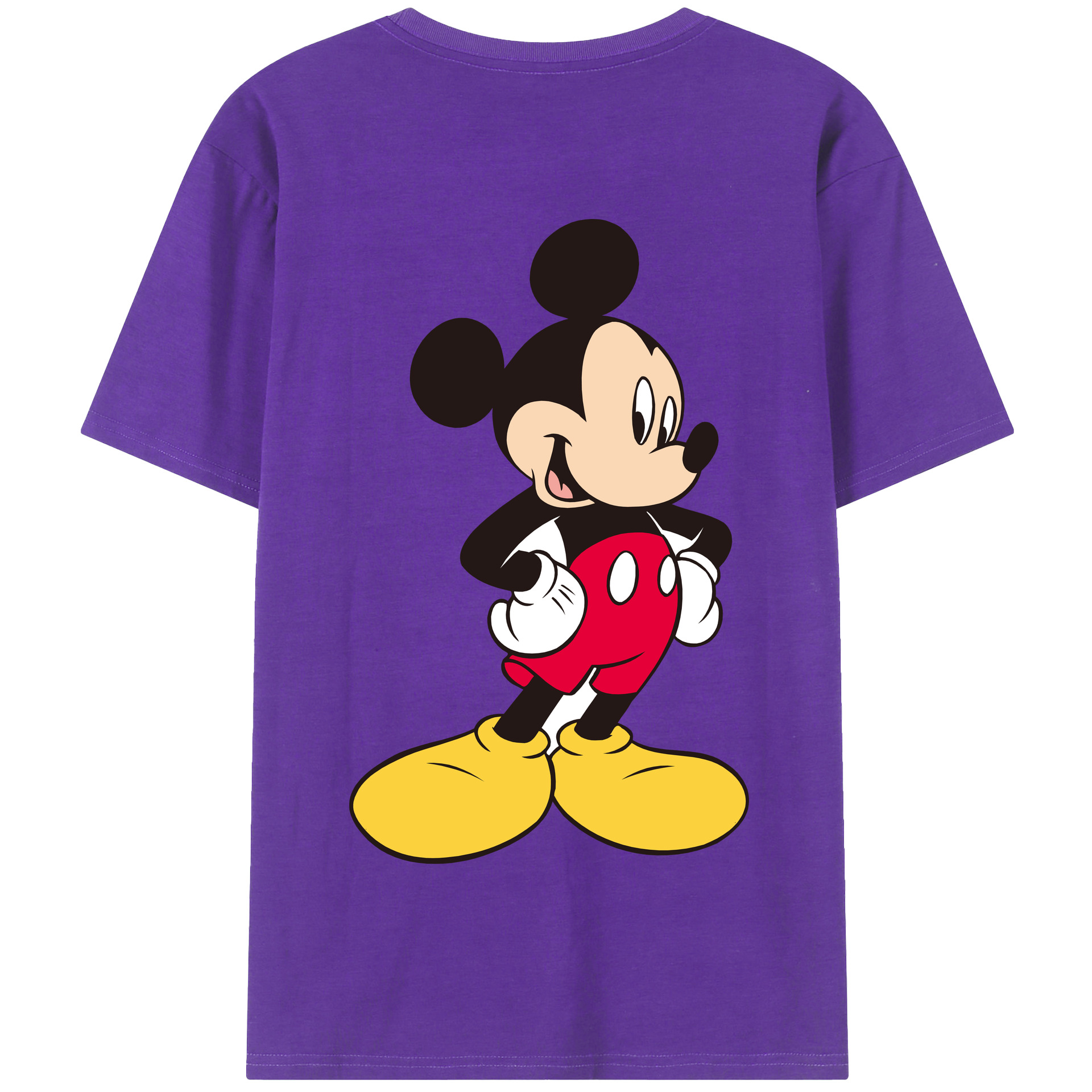 （画像用） ミッキーマウス Mickey Mouse 綿100％半袖Tシャツ（背面プリント）