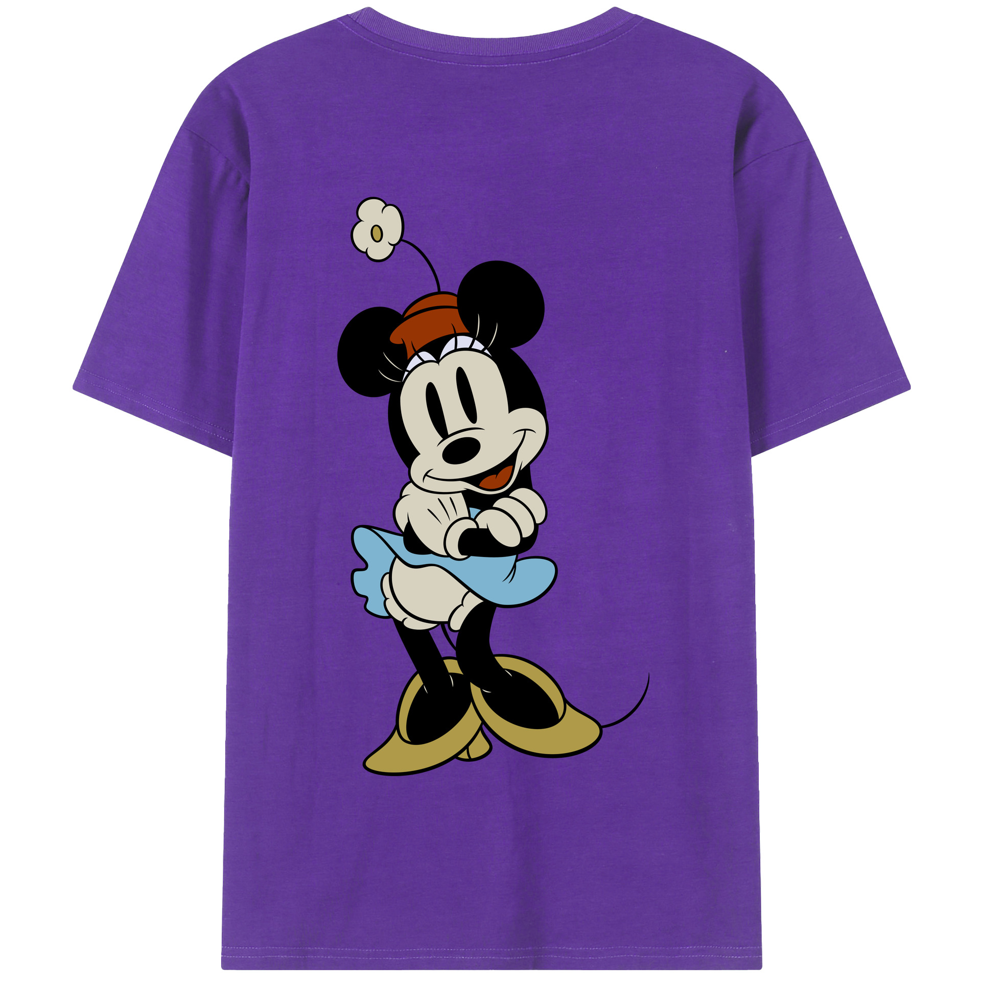 （画像用） ミッキーマウス Mickey Mouse 綿100％半袖Tシャツ（背面プリント）