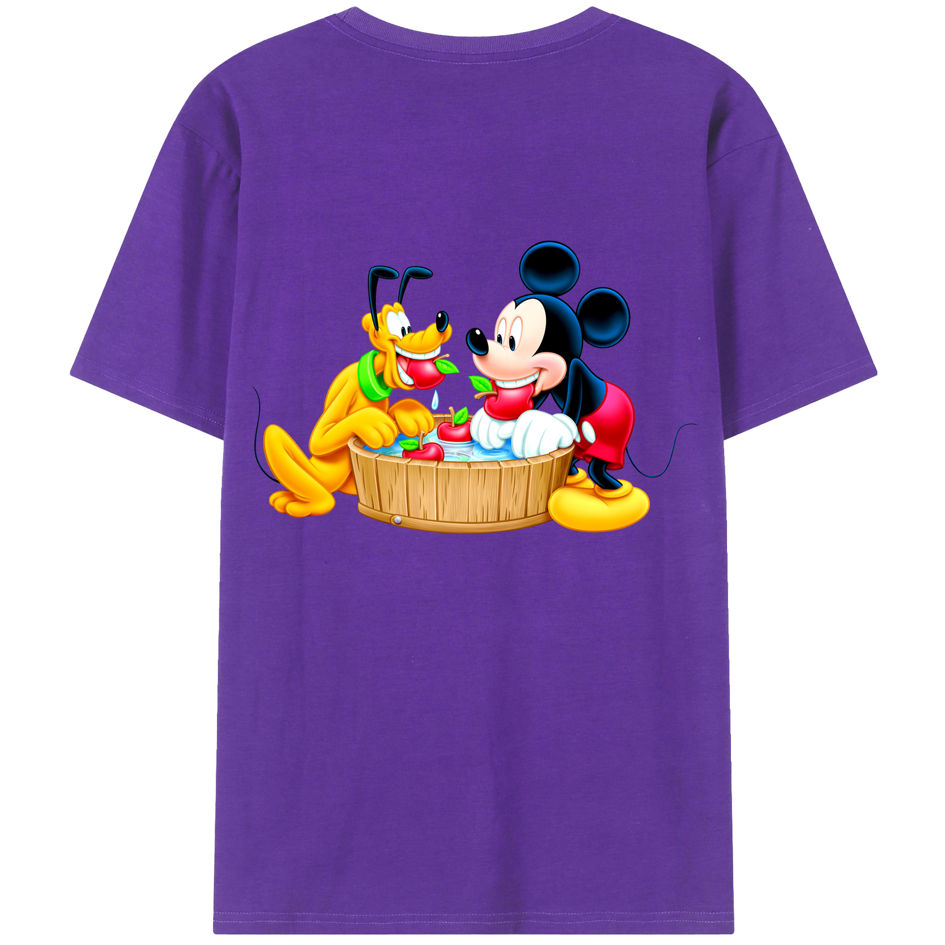 （画像用） ミッキーマウス Mickey Mouse 綿100％半袖Tシャツ（背面プリント）