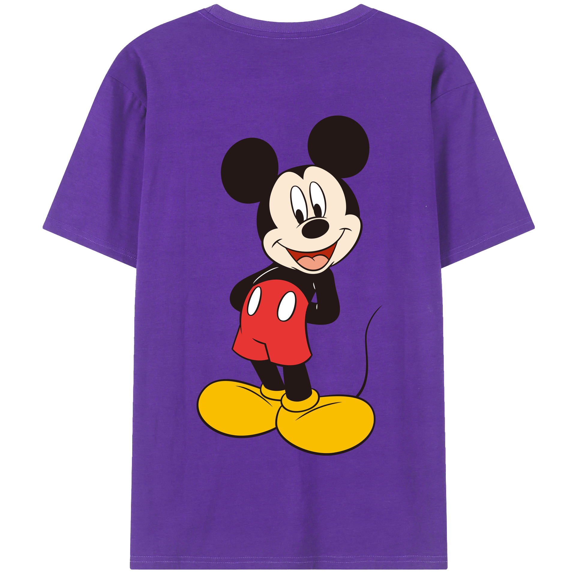 （画像用） ミッキーマウス Mickey Mouse 綿100％半袖Tシャツ（背面プリント）
