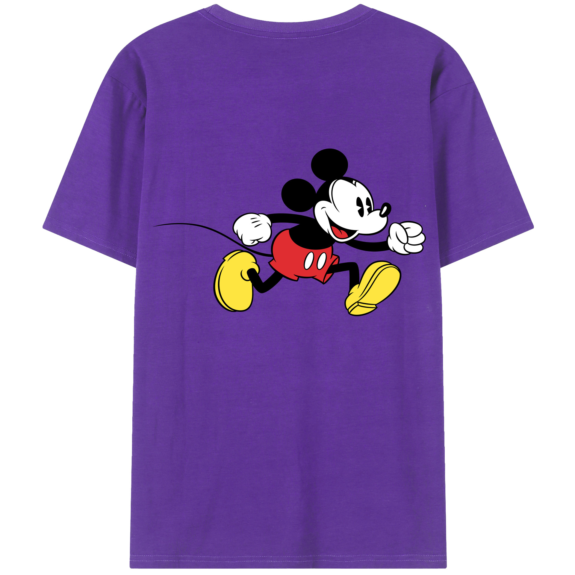 （画像用） ミッキーマウス Mickey Mouse 綿100％半袖Tシャツ（背面プリント）