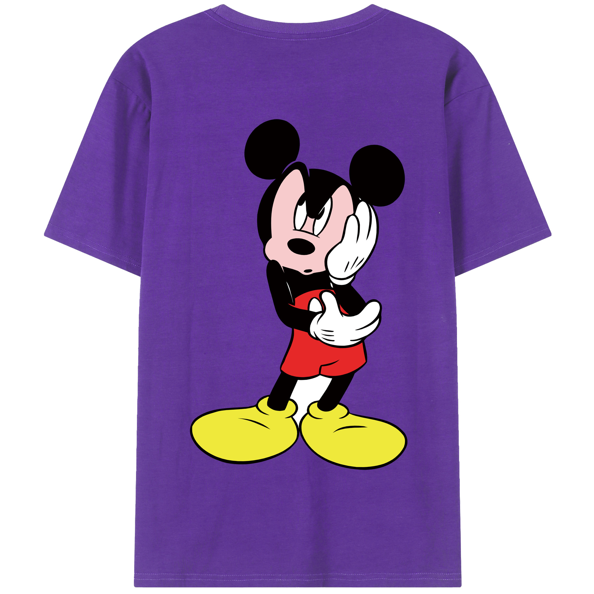 （画像用） ミッキーマウス Mickey Mouse 綿100％半袖Tシャツ（背面プリント）